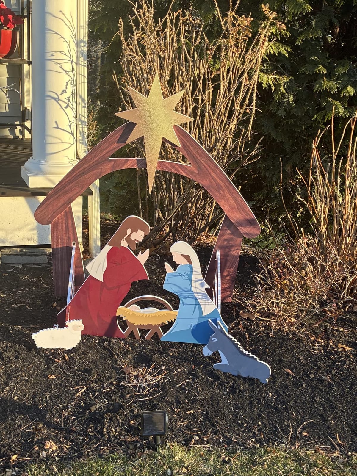 Best Choice Products 4ft Outdoor Nativity Scene, Weather-Resistant Decor, Christmas Holy Family Yard Decoration, Water-Resistant PVC - White customer photo 1