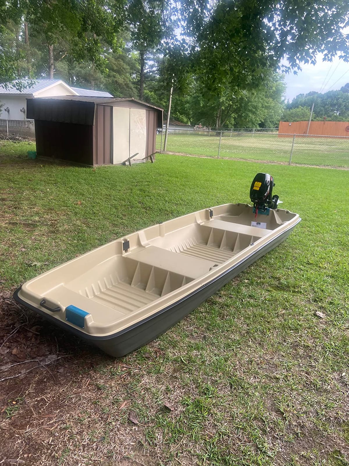 Pelican - Boat Intruder 12 - Jon Fishing Boat - 12 ft - Great for Hunting/Fishing, Khaki/Beige customer photo 2