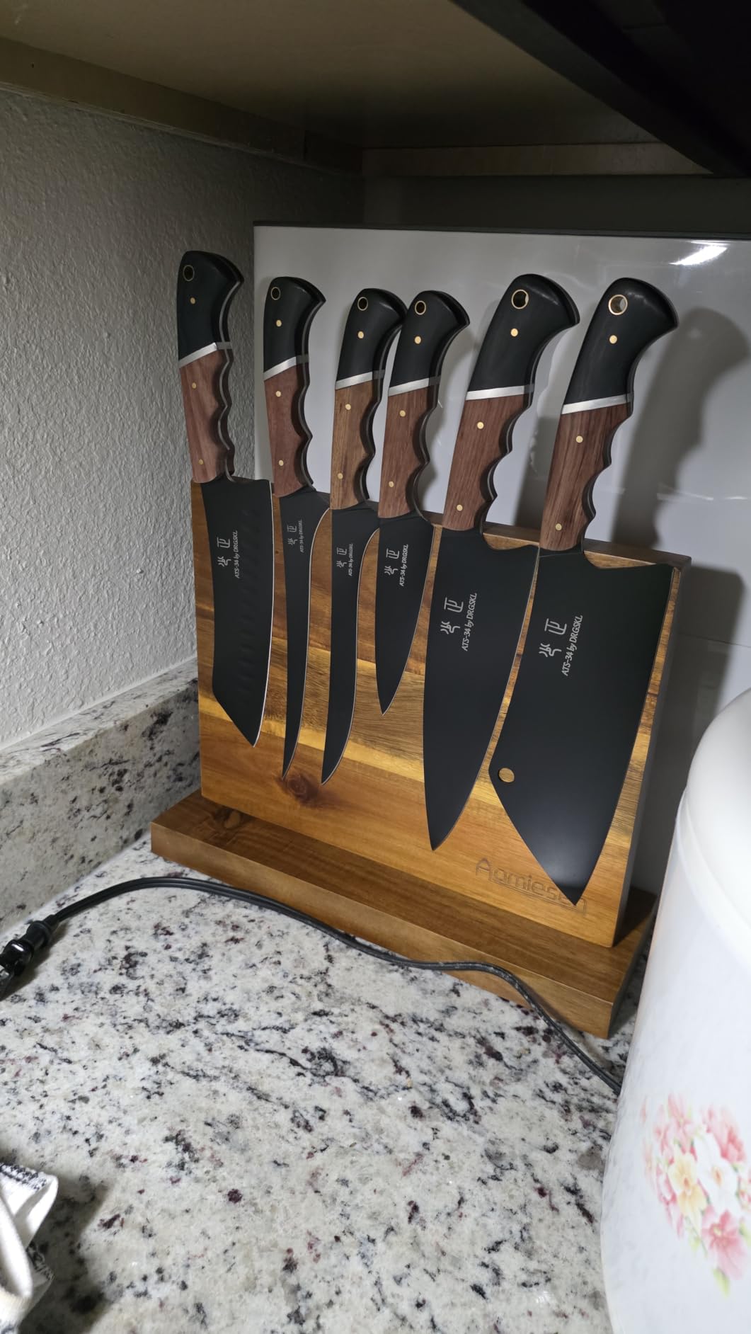 Home Kitchen Magnetic Knife Block Holder Rack Magnetic Stands with Strong Enhanced Magnets Multifunctional Storage Knife Holder customer photo 1