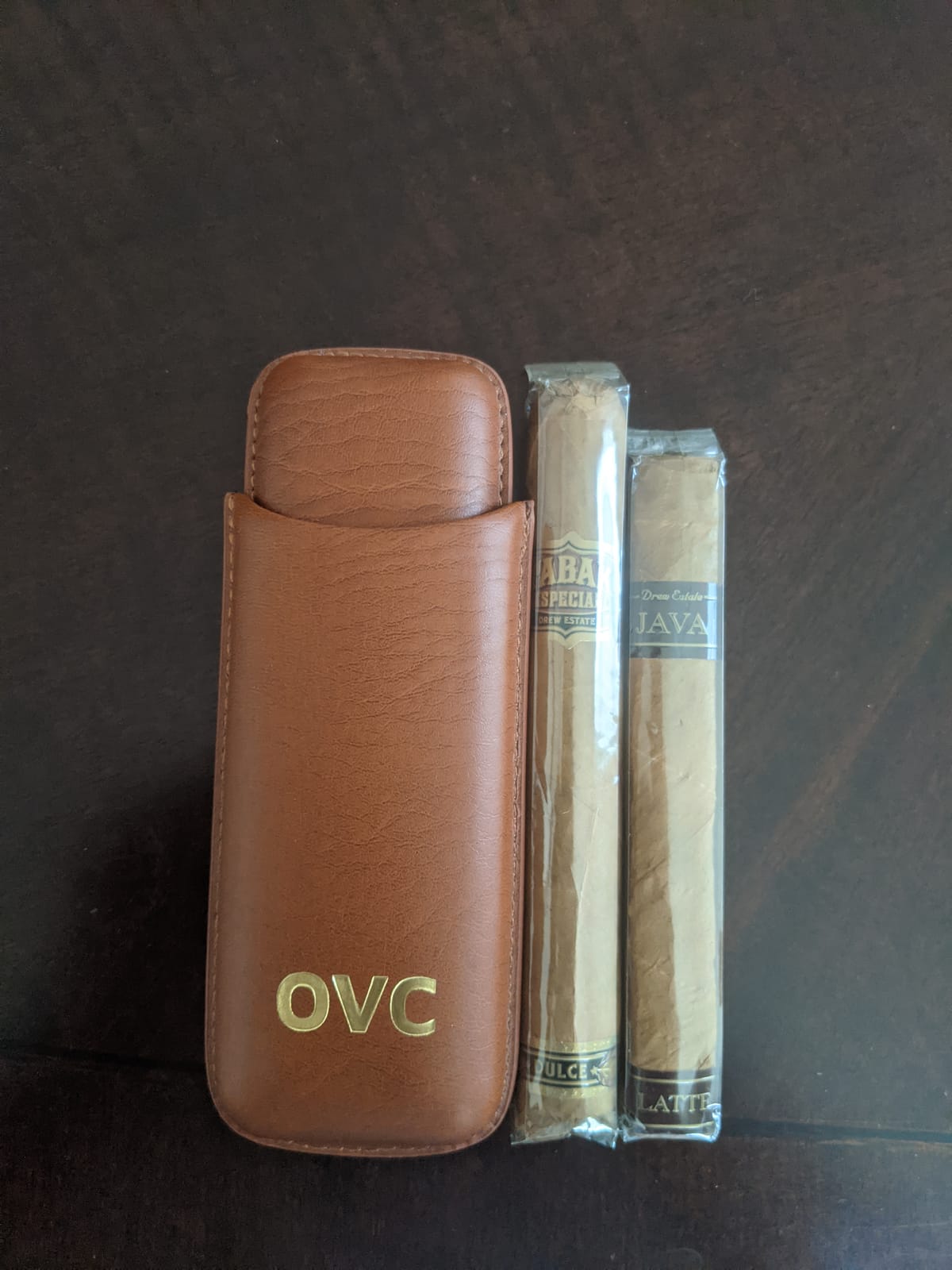 CASE ELEGANCE 2 Cigar Travel Case, Chestnut Brown Vegan Leather | Premium, luxury cigar gifts for men customer photo 1
