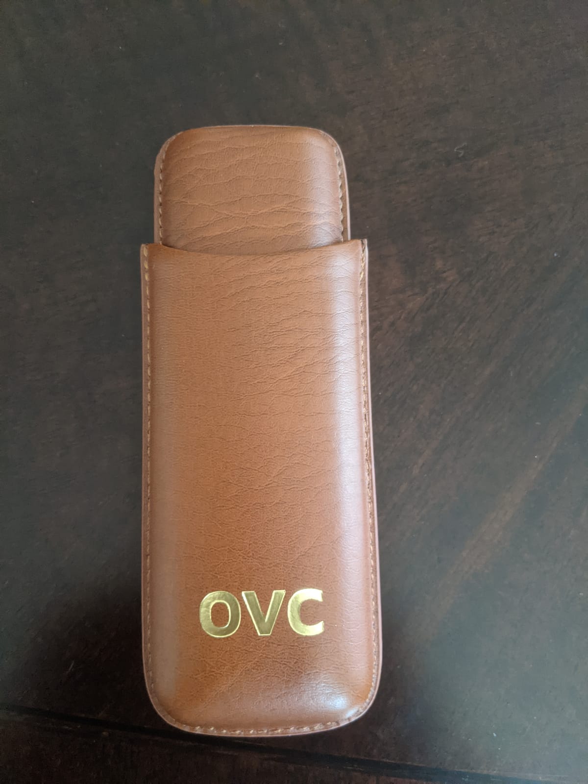 CASE ELEGANCE 2 Cigar Travel Case, Chestnut Brown Vegan Leather | Premium, luxury cigar gifts for men customer photo 2