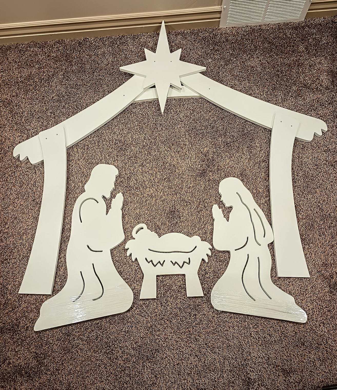 FrontYard Originals All-Weather Outdoor Holy Family Nativity, Waterproof, Made in USA, 4ft Tall, Durable Material, Simple Assembly, Easy Storage, Yard Nativity Set customer photo 1