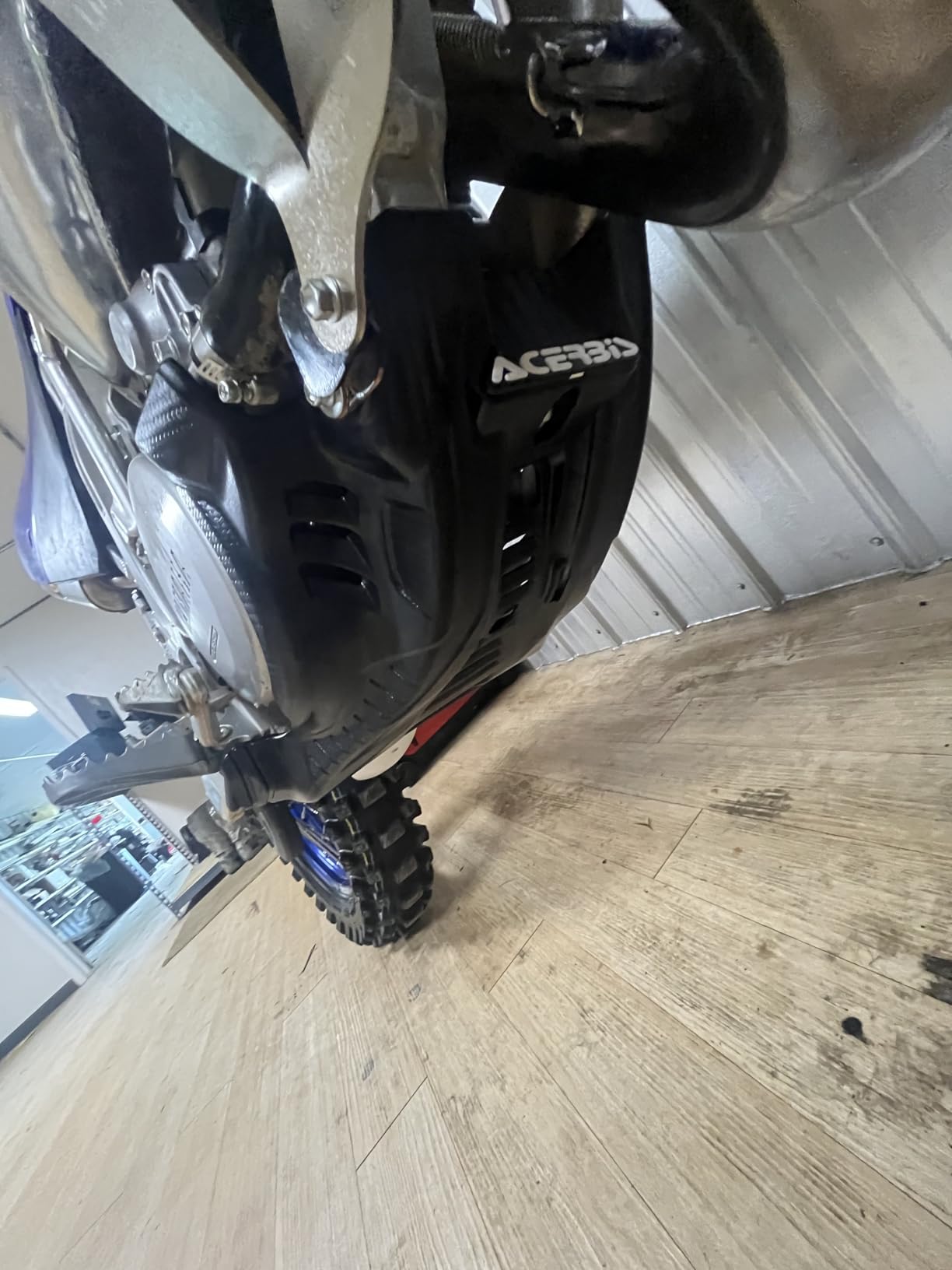 Acerbis Plastic Offroad Skid Plate Black/White Compatible with Yamaha YZ125 2006-2026/YZ125X 2020-2026-2780601007 customer photo 1