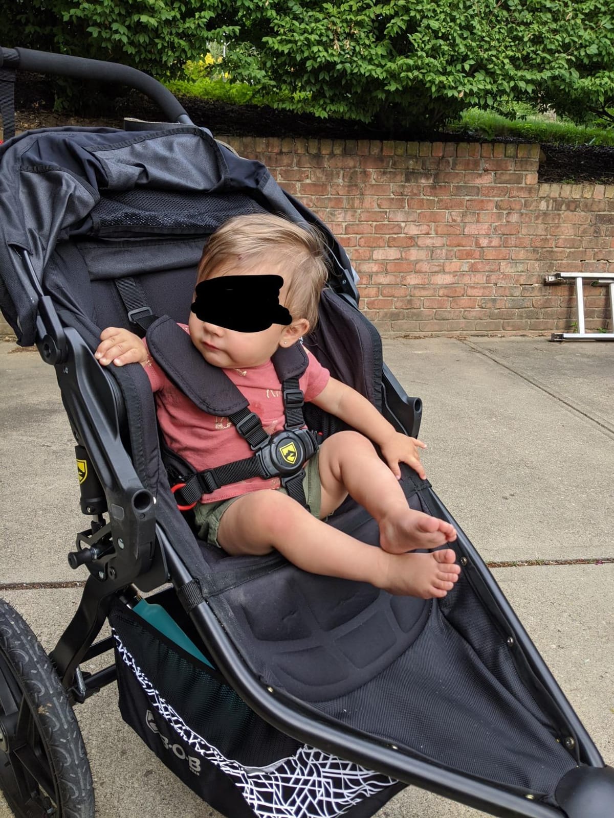 BOB Gear Revolution Flex 3.0 Jogging Stroller - Graphite Black | All Terrain Stroller With Mountain-Bike-Style Suspension & Air-Filled Tires; Car Seat Compatible customer photo 2