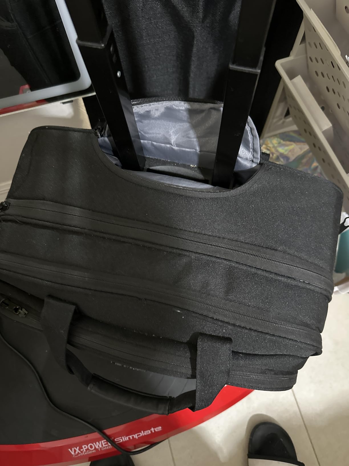 KROSER 17.3 Inch Rolling Laptop Computer Bag, Wheeled Briefcase, Roller case | Multi-compartments, silent wheels, fits airline overhead bins for overnight business trips customer photo 2