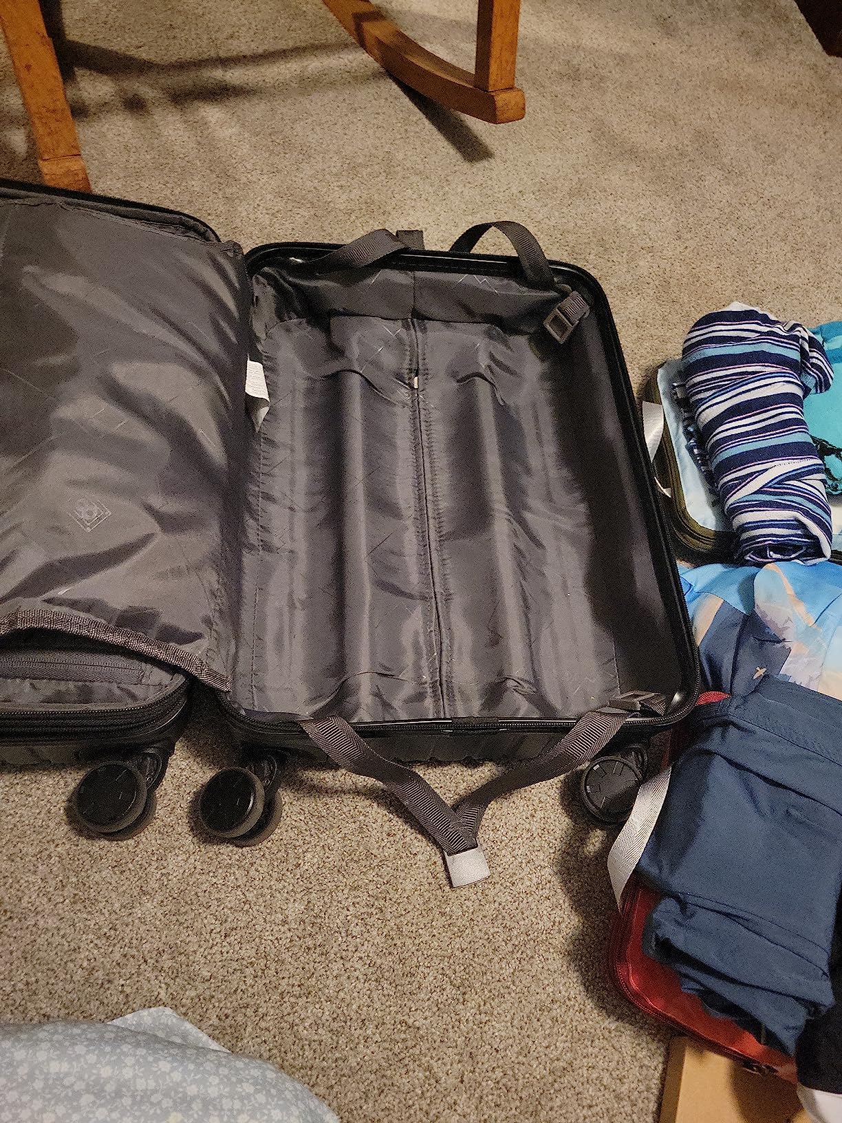 LEVEL8 Grace Carry on Luggage Airline Approved, 20 Inch Expandable Hard Sided Luggages with Spinner Wheels, Harshell Small Rolling Suitcase for Women Men with Tsa Lock, Blue customer photo 2