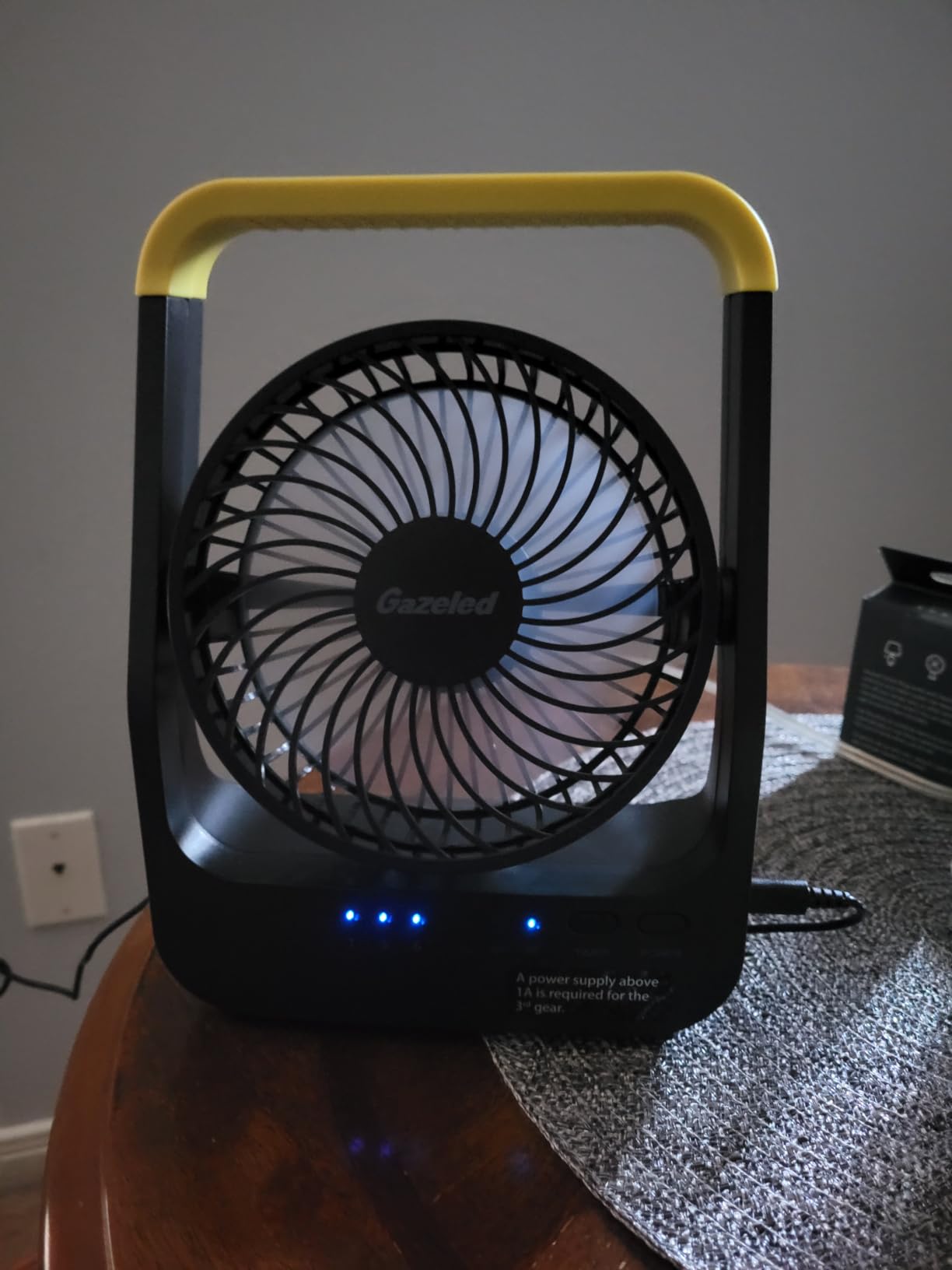Gazeled Battery Operated Fan, Camping Fan Battery Powered, Super Long Lasting, 5'' Portable D-Cell Battery Powered Desk Fan with Timer, 3 Speeds, Quiet, 180° Rotation, for Office,Bedroom,Outdoor, F24 customer photo 2