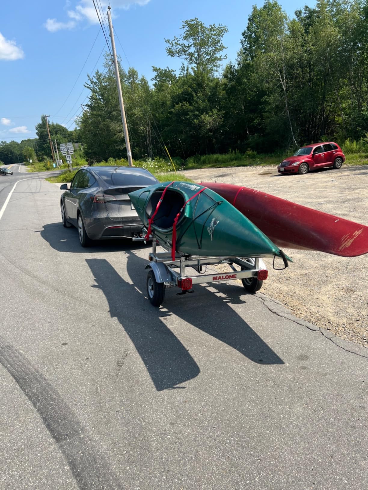 Malone MPG586XJ EcoLight 2 Kayak Trailer with 2 J-Rack Kayak Carriers | 14' / 400 lbs Capacity | Fully Submersible | Marine Grade Galvanized Steel Construction customer photo 1