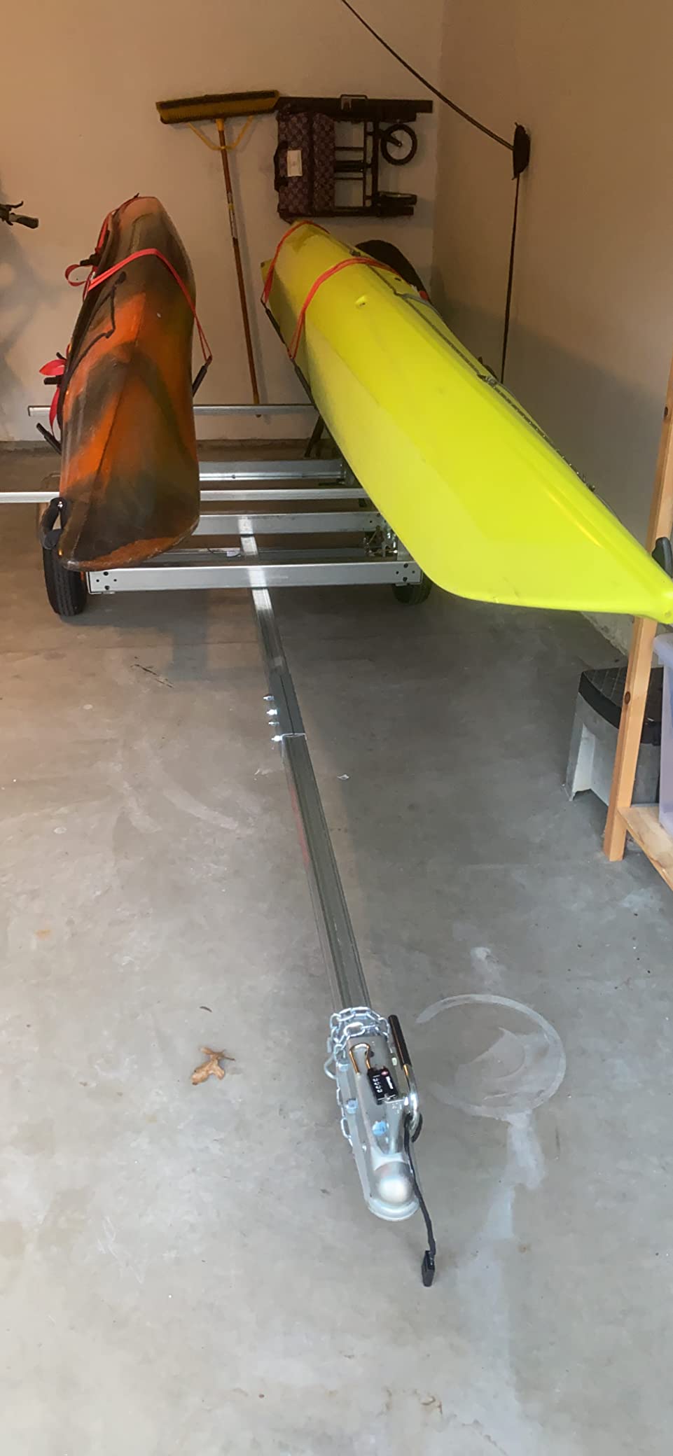 Malone MPG586XJ EcoLight 2 Kayak Trailer with 2 J-Rack Kayak Carriers | 14' / 400 lbs Capacity | Fully Submersible | Marine Grade Galvanized Steel Construction customer photo 2