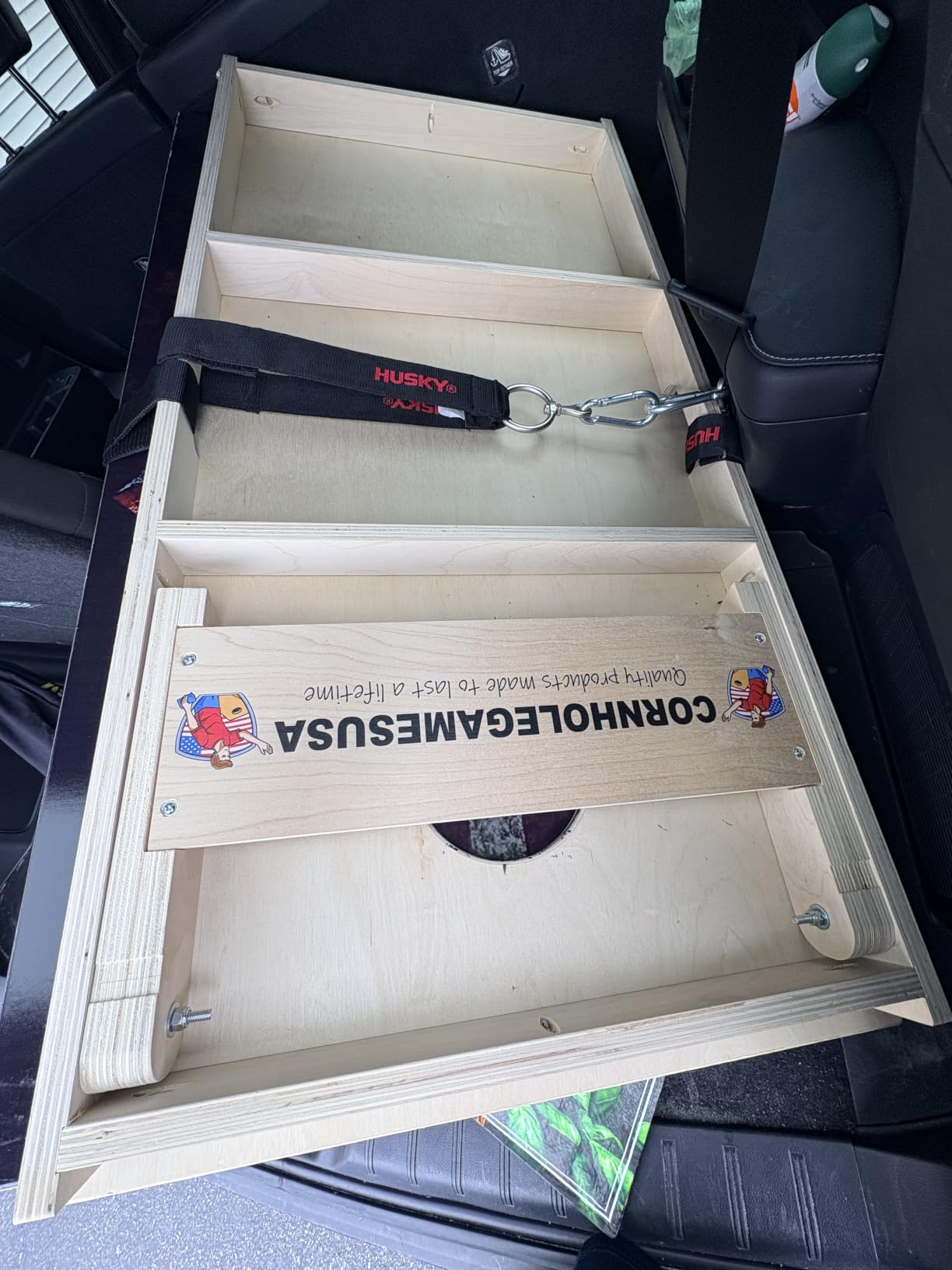 CornholeGamesUSA Pro Cornhole Boards Set | Made in USA | 3/4 Baltic Birch | No Bounce | Triple Thick Legs | Two Brace & Handles, Tournament 2x4 Regulation Set with Score Tower & Cornhole Bags customer photo 2