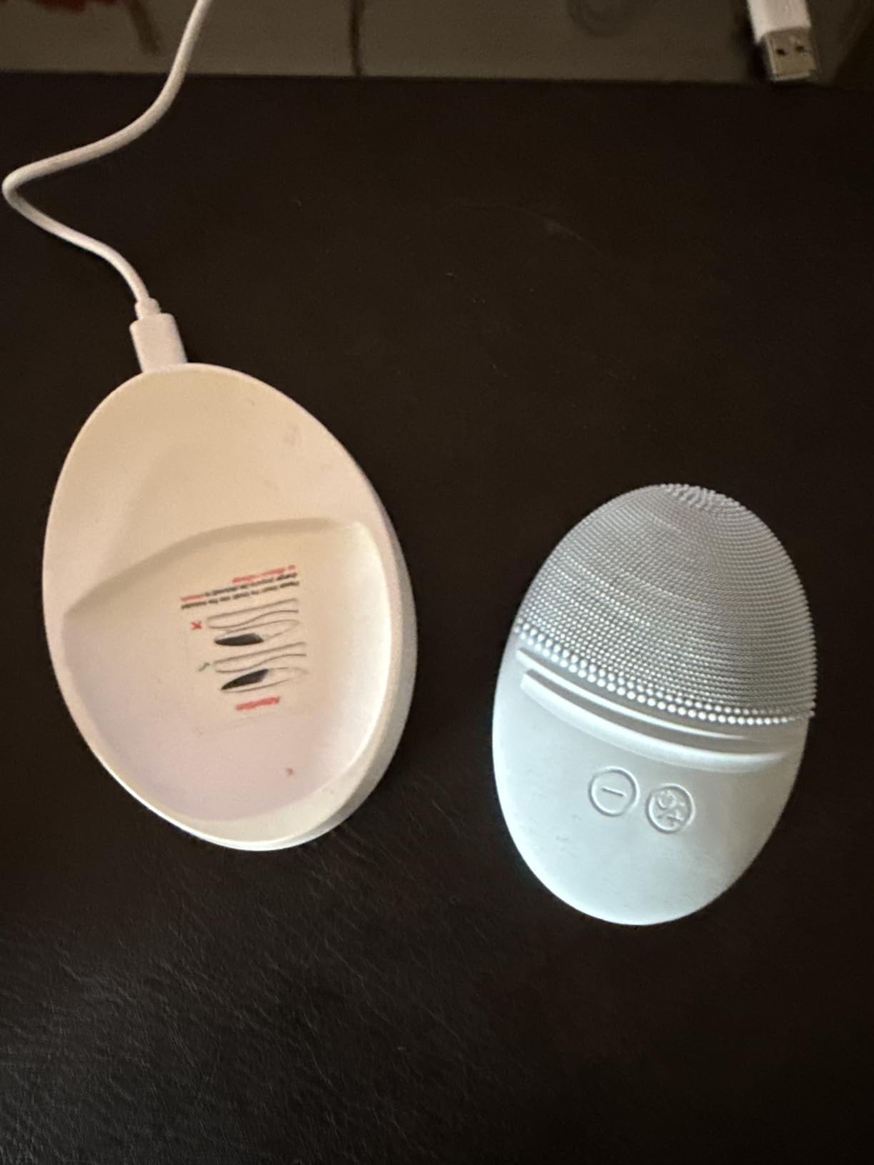 EZBASICS Silicone Facial Cleansing Brush, IPX7 Waterproof, Pink | Rechargeable Electric Face Exfoliator, 5 Speeds, Sonic Vibrating for Deep Pore Cleansing & Gentle Massaging customer photo 1