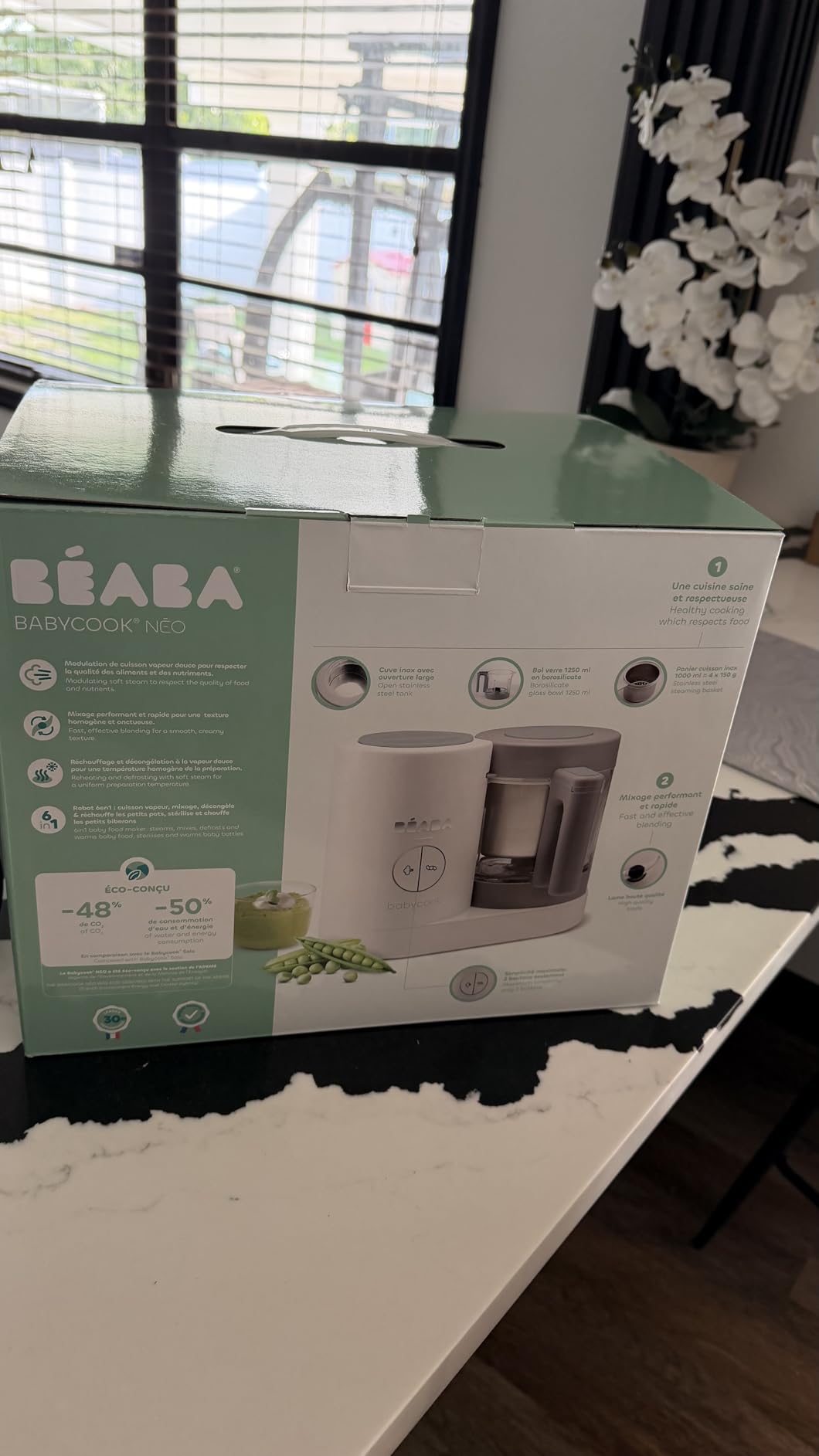 BEABA Babycook Neo, Baby Food Maker, Glass Bowl, 4 in 1 Steam Cook & Blender customer photo 2