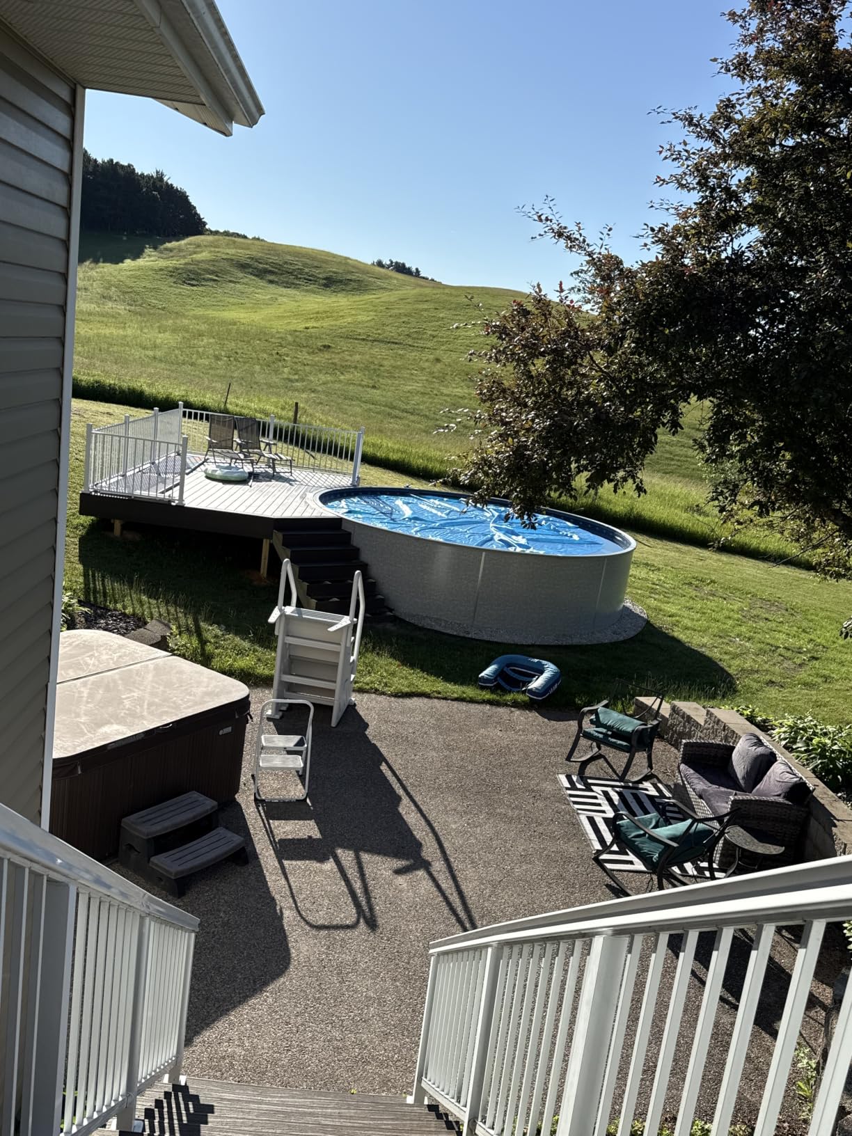 Doheny's Clear-Tek Micro Bubble Solar Pool Cover for Above Ground Swimming Pools | Increase Solar Energy Absorption, Retain Heat, Reduce Evaporation, Reduce Heat Loss & Save, 24 ft Round Blue 1600 customer photo 1
