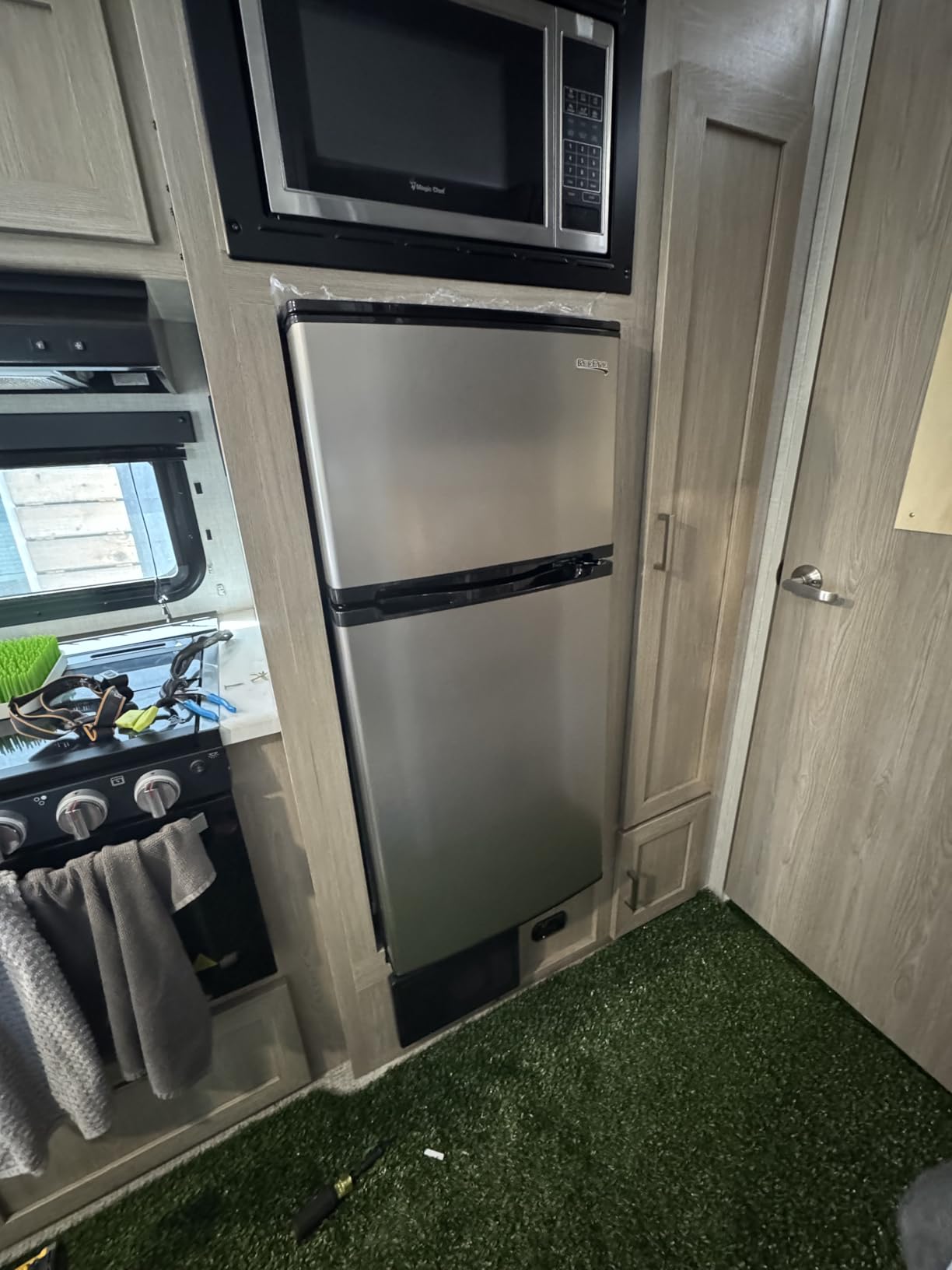RecPro 4.4 Cu Ft 12V RV Refrigerator | Stainless Steel | Frost-Free | Reversible Door, Frost Free, Adjustable Shelves, 2W Interior LED Light, Built-in Lock customer photo 1