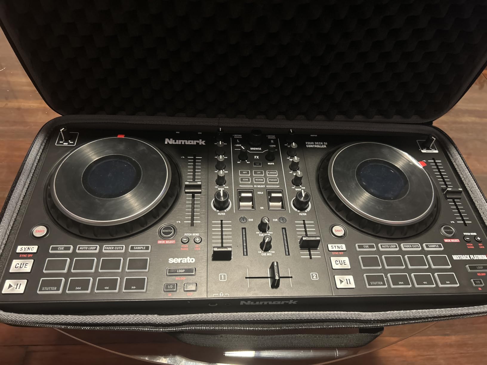 Numark Mixtrack Platinum FX DJ Controller | 4-Decks, Jog Wheel Displays, 16 Pads, Serato DJ Lite customer photo 1