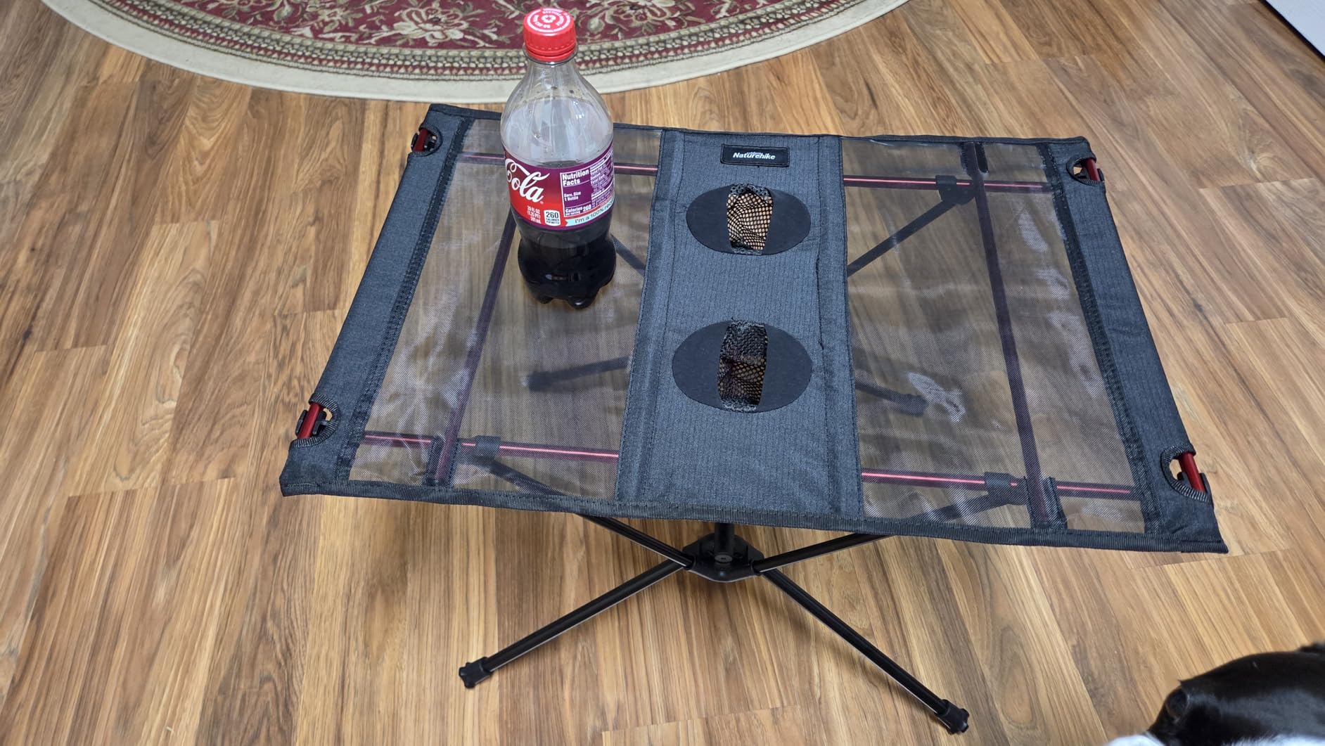Naturehike FT07 Ultralight Camping Table, 1.6 LBS Portable Backpacking Table with Carry Bag & Cup Holder, Folding Mesh Camp Table for Camping Picnic Beach Fishing customer photo 2