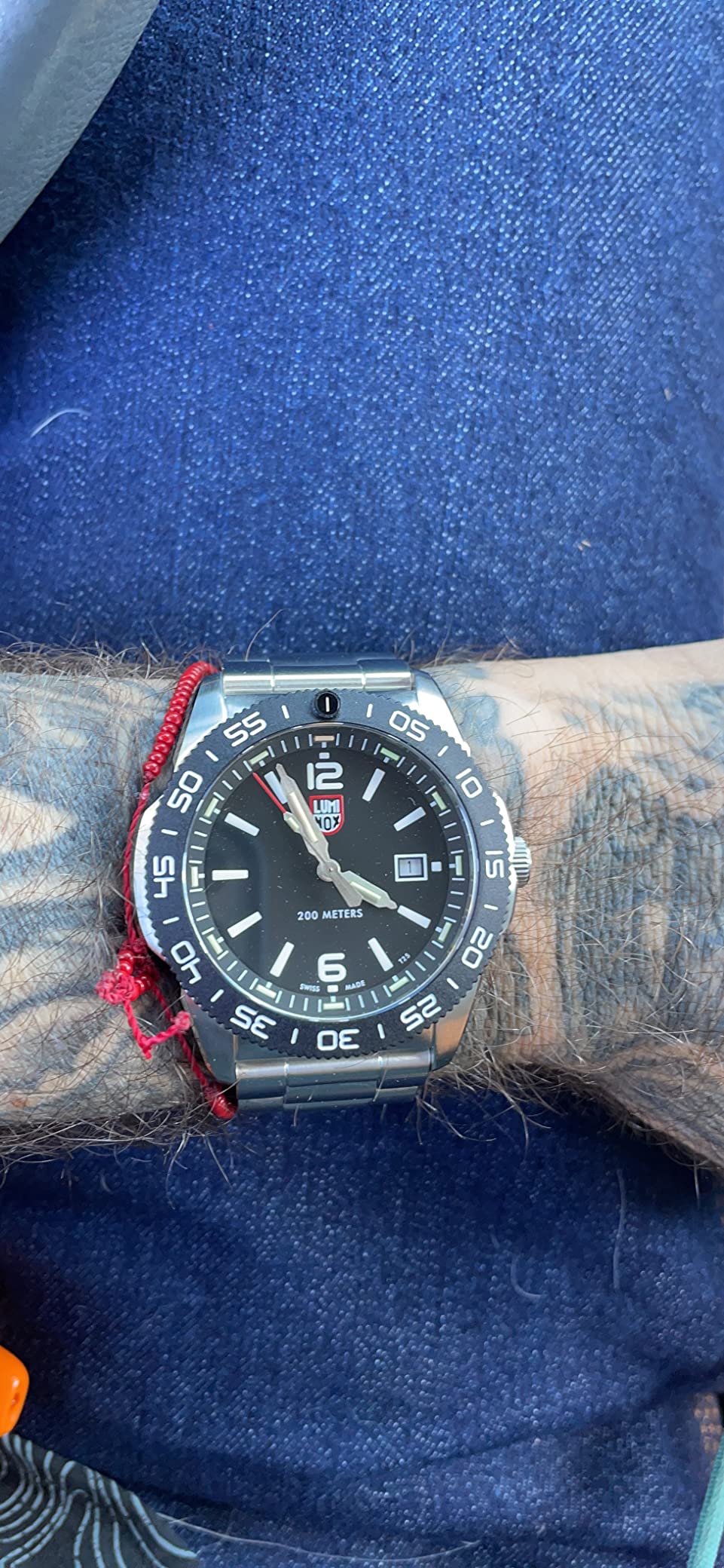 Men's Luminox Navy Seal Pacific Diver 3120 Series Silver Stainless Steel Oyster Band Black Dial Quartz Analog Watch customer photo 1