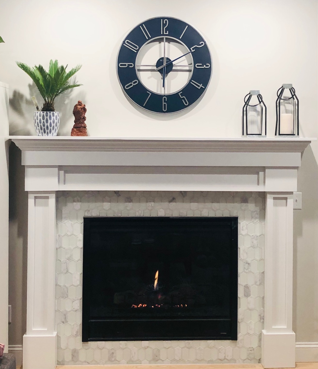 Bulova Blue Steel Oversize Wall Clock |Model C4809, 27