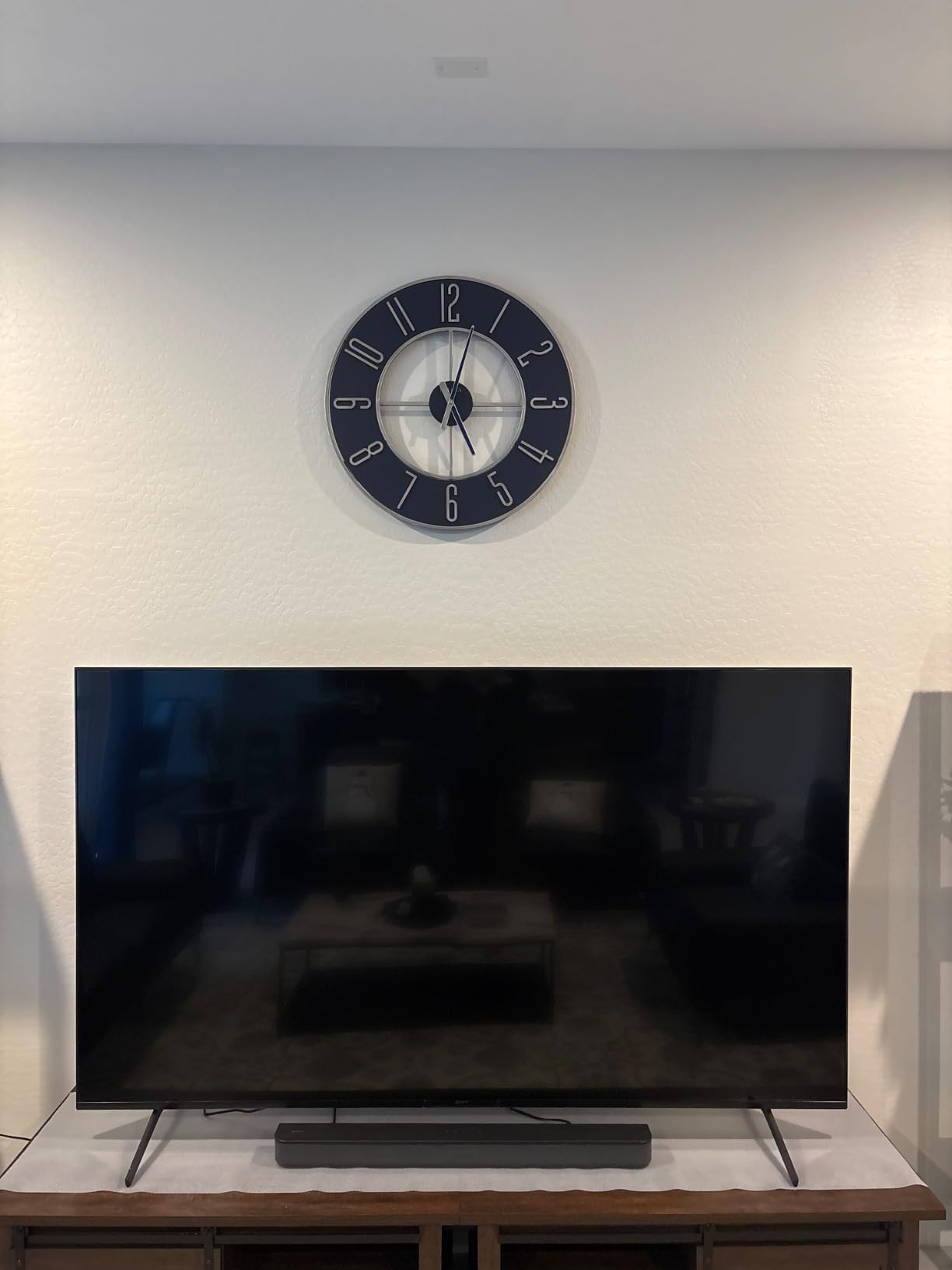 Bulova Blue Steel Oversize Wall Clock |Model C4809, 27