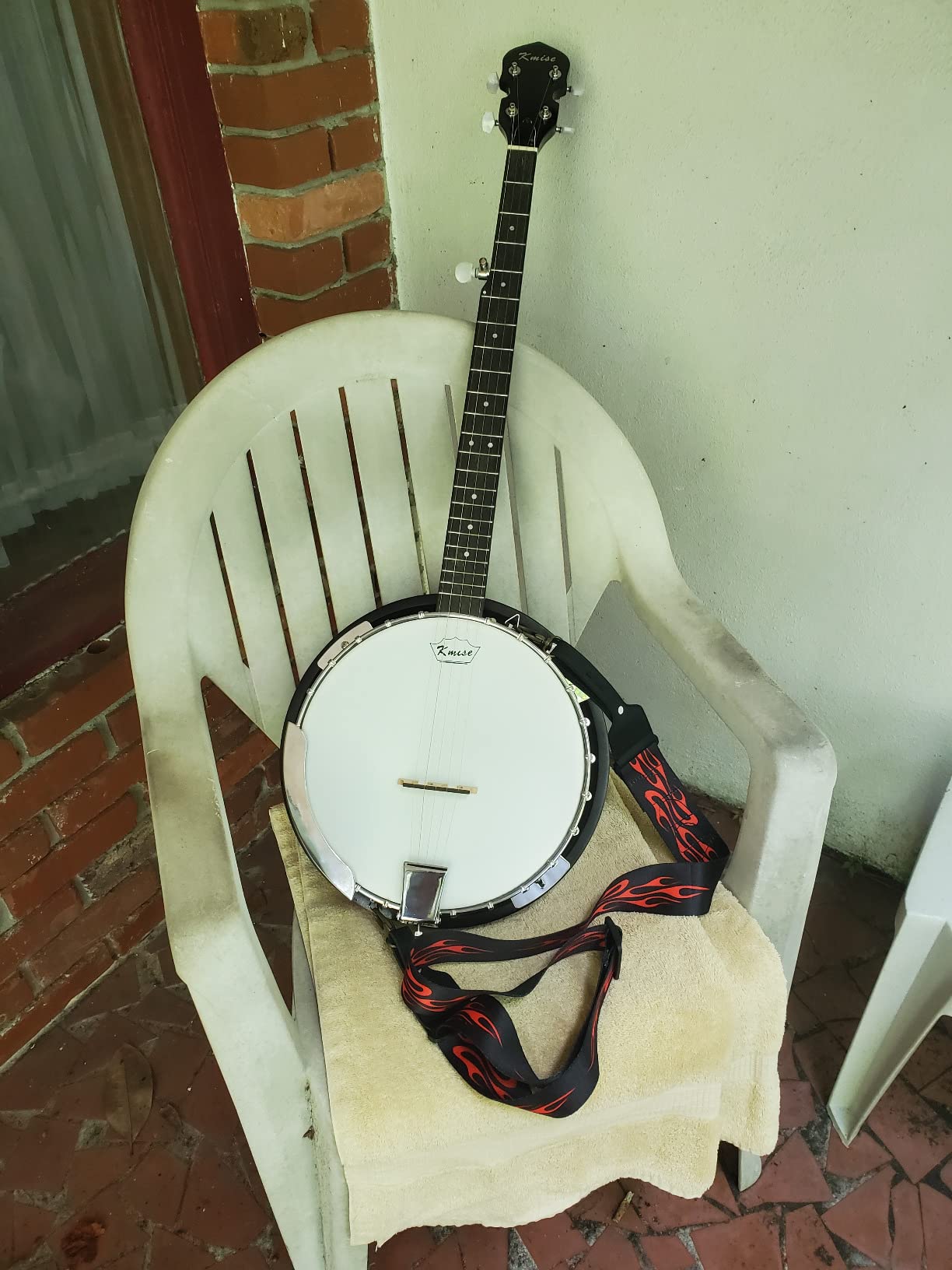 Kmise 5 String Resonator Banjo, Professional Sapele Back Full Size Banjos Starter Kit with Bag Tuner Strap Strings Picks Ruler Wrench Bridge customer photo 1