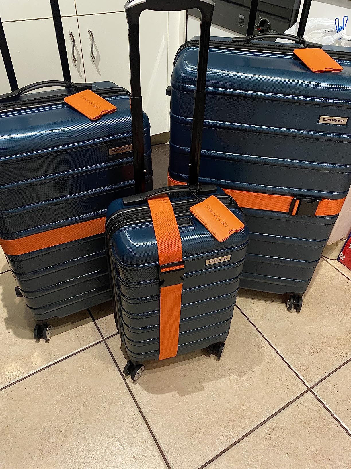 Samsonite Omni 2 Hardside 3 Piece Set - Includes Global Carry-On, Medium, & Large Checked Suitcases - 360° Dual Spinner Wheels - Integrated TSA Lock & Expansion - Amazon Exclusive - Midnight Black customer photo 2