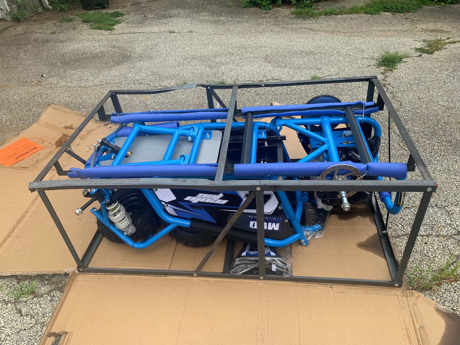 MotoTec Mud 98cc Go Kart Full Suspension Blue customer photo 1