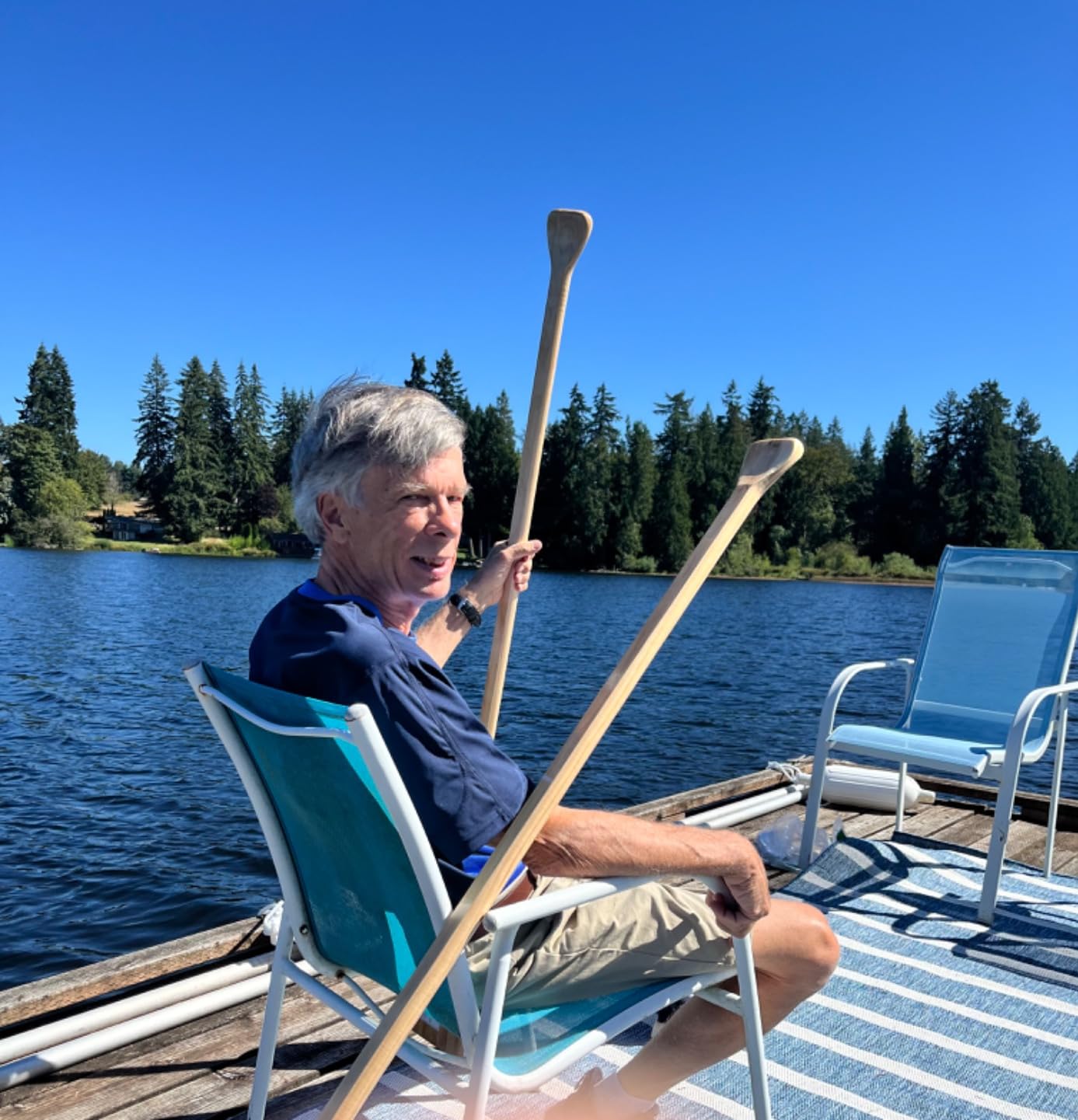 Seachoice Wood Paddle, New Zealand Construction, Wide Top Hand Grip, Clear Finish, Various Sizes customer photo 2