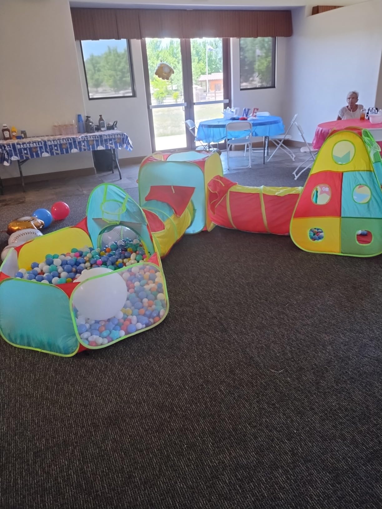 Kids Play Tent for Toddlers, 5pc Toddler Jungle Gym Playset with Ball Pit, Crawl Tunnel and Obstacle Course, Indoor Outdoor Playhouse Toy for Boys and Girls customer photo 2