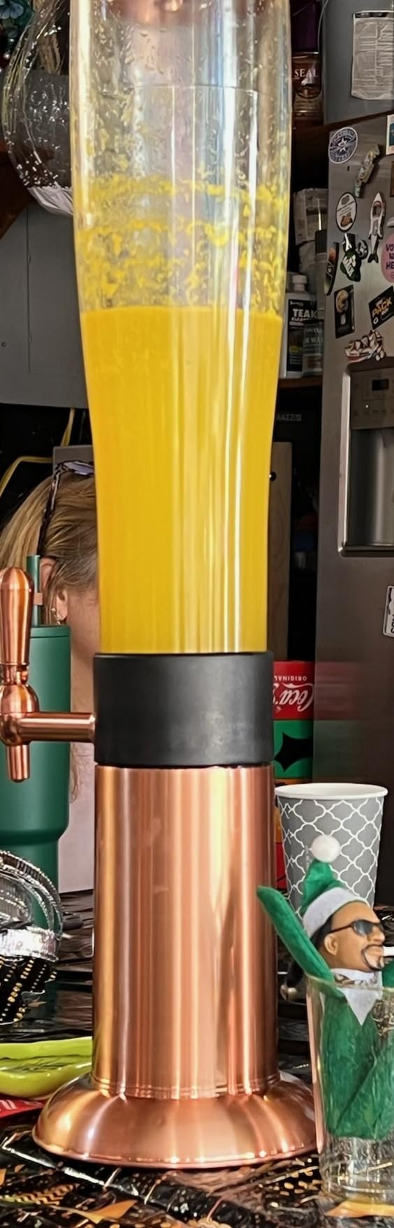 Hammer + Axe Beverage Dispenser - 88 oz Party Drink Dispenser with Ice Tube & Tap | Drink Fountain for Beer, Water, Iced Tea | Mimosa Tower | Margarita Tower customer photo 1