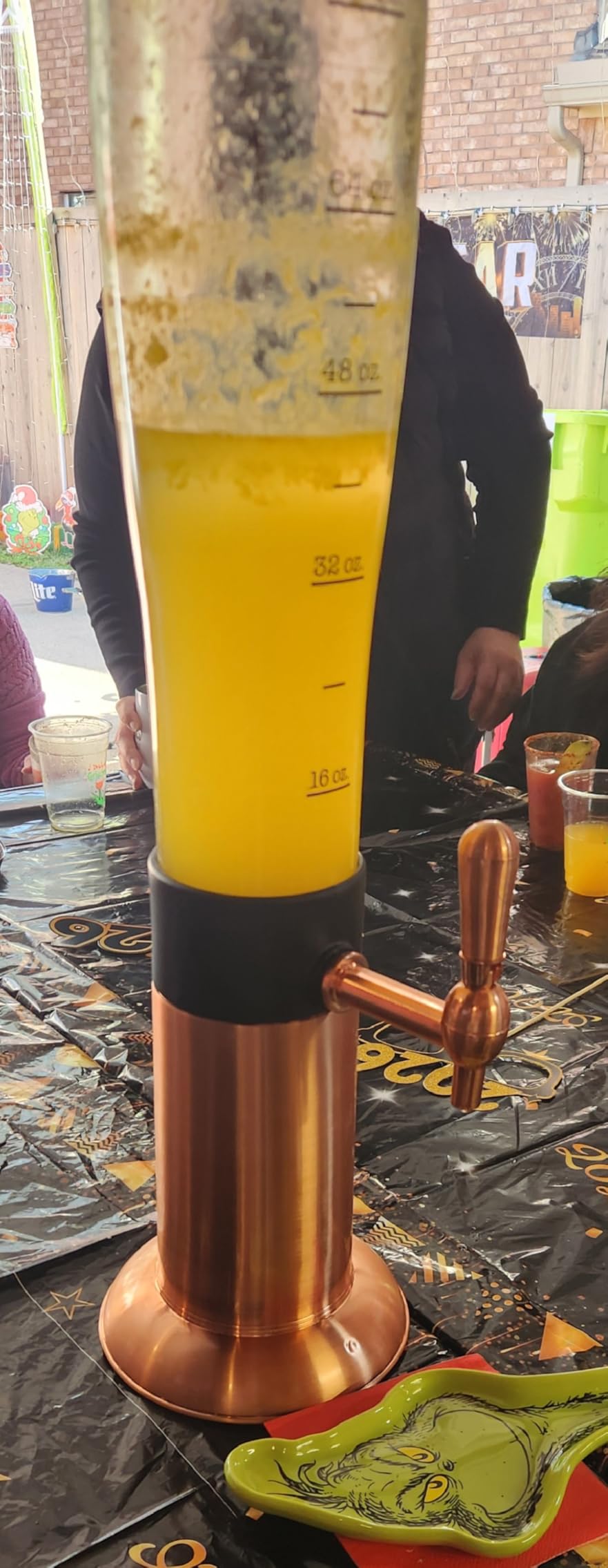 Hammer + Axe Beverage Dispenser - 88 oz Party Drink Dispenser with Ice Tube & Tap | Drink Fountain for Beer, Water, Iced Tea | Mimosa Tower | Margarita Tower customer photo 2