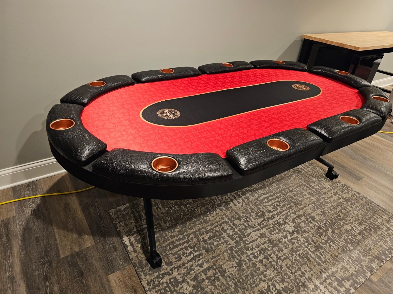 Triton Premium Foldable Poker Table - Poker Table for 10 Players Long-Lasting, Luxurious Vegas Style Casino Experience at Home, Padded Armrests and Cup Holders, Perfect for Texas Holdem Games customer photo 2
