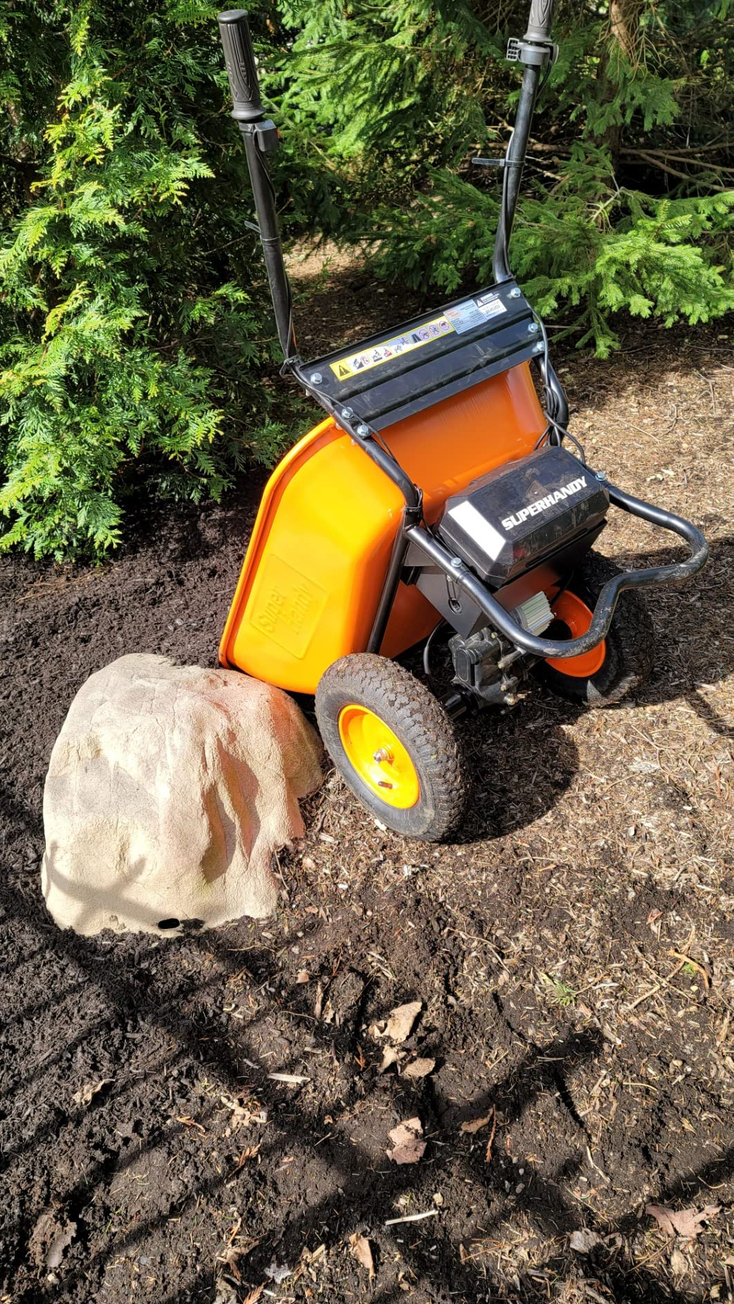 SuperHandy Electric Wheelbarrow - 48V Li-Ion Battery,330 lbs (150 kg) Capacity, 85L Steel Powder Coated Tub, Material & Debris Hauler Utility Cart customer photo 2