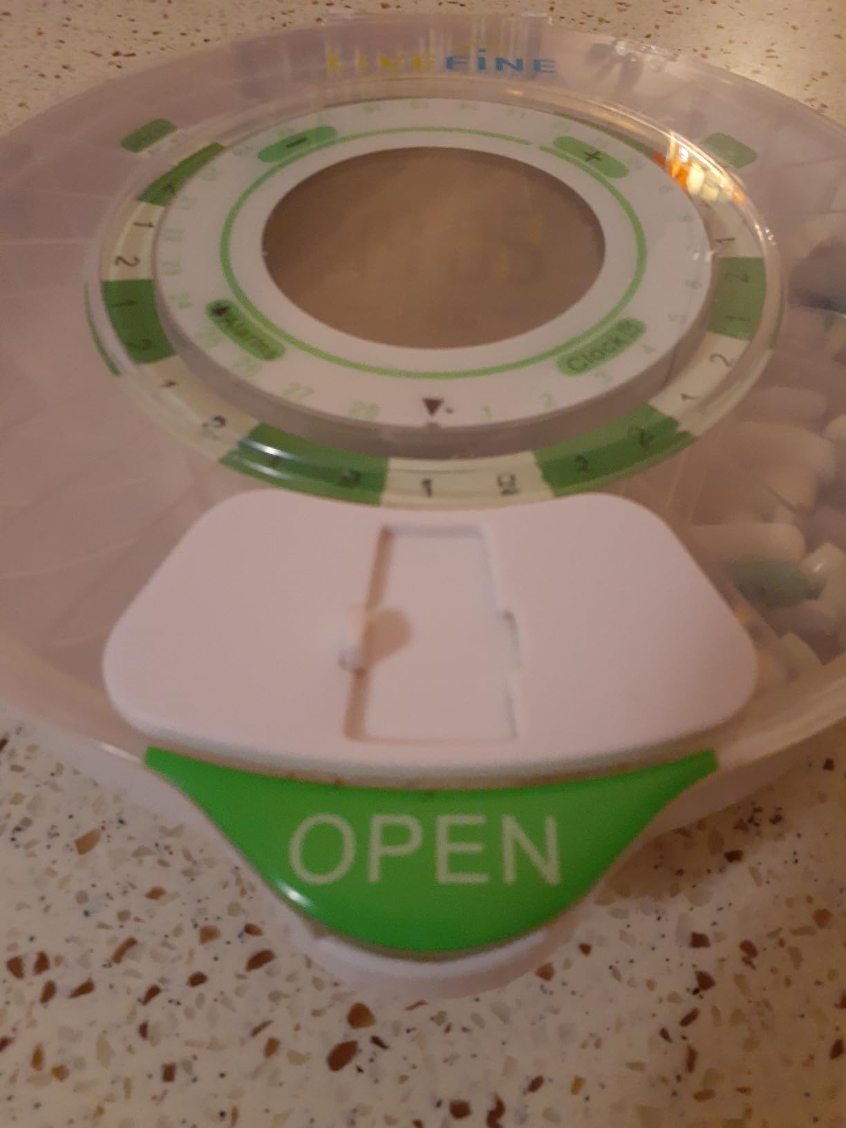 Live Fine 4-Week Pill Dispenser, Locking Pill Organizer, Clear Lid customer photo 2