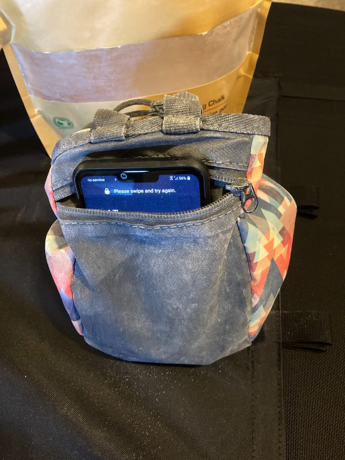 Rock Climbing Chalk Bag | Wide Opening & Fleece Lined | Removable Belt | Large Zippered Pocket | Brush Holder Loops | Bouldering, Gym, Crossfit customer photo 1