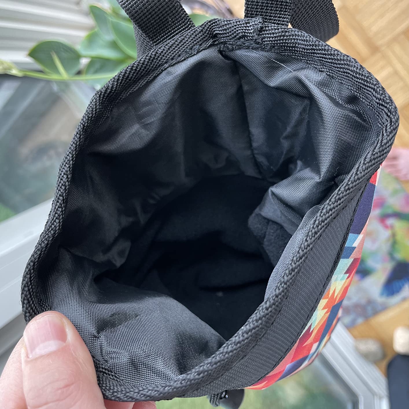 Rock Climbing Chalk Bag | Wide Opening & Fleece Lined | Removable Belt | Large Zippered Pocket | Brush Holder Loops | Bouldering, Gym, Crossfit customer photo 2