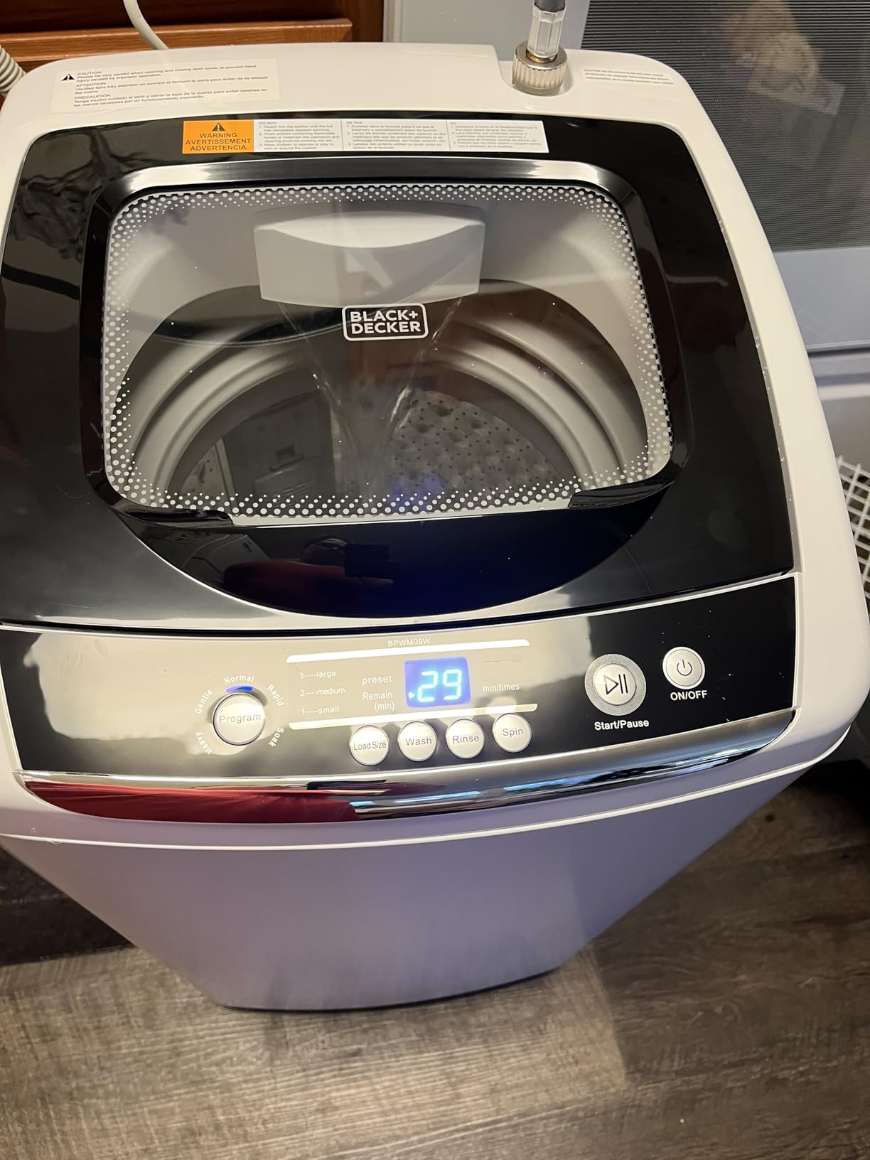 BLACK+DECKER Small Portable Washer, Washing Machine for Household Use, Portable Washer 2.0 Cu. Ft. with 6 Cycles, Transparent Lid & LED Display customer photo 2
