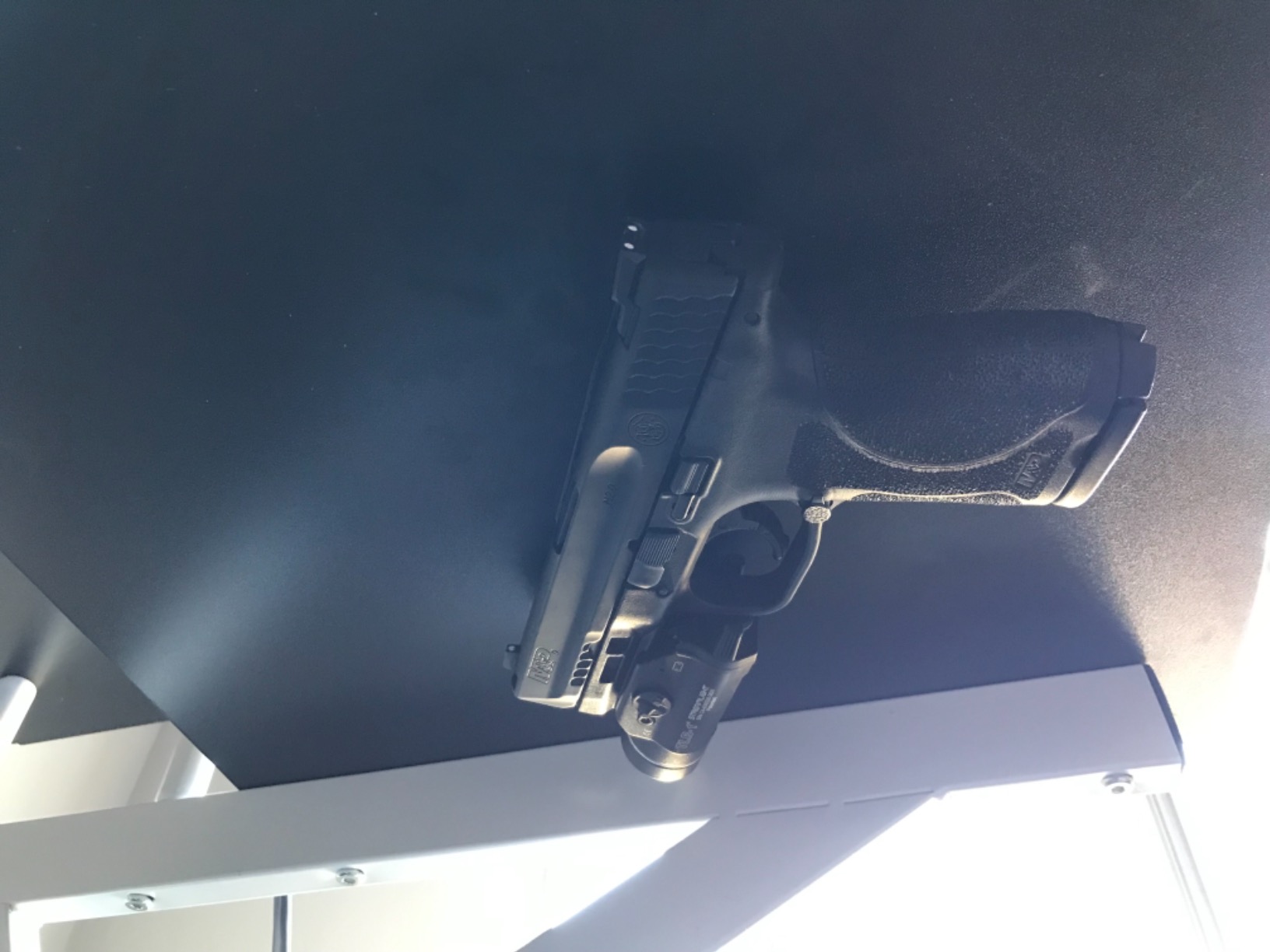 Magnetic Gun Mount for Vehicle & Home 58 lbs rated. Rubber Coated Pistol Magnet Holder for Trucks, Car, Wall, Safe, Shotgun & Rifles. Handgun Bedside & Under Desk Concealment Accessories (2-Pack) customer photo 2