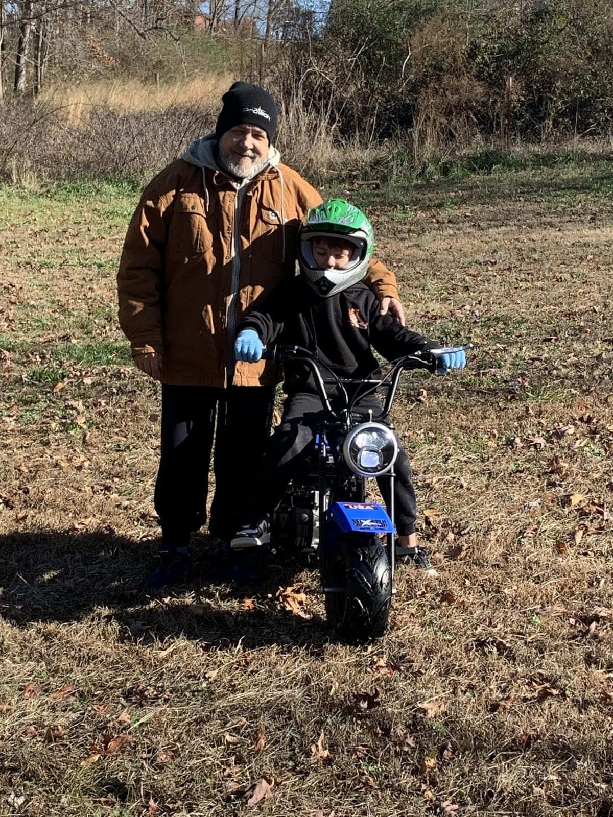 XtremepowerUS Mini Bike 4-Stroke Gas Powered Off Road Trail Bike Dirt Mini Motorcycle Ride on 99cc 3.5HP Blue (Red) customer photo 1