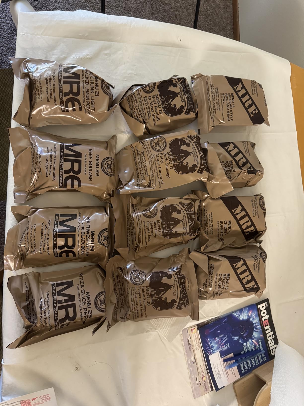 U.S. MRE Variety Pack of 12, A or B Case Random | MRE Kit Emergency-Ready - 12-Meal Variety Pack w/ Flameless Heater, Entree & Dessert, Survival Ration customer photo 2