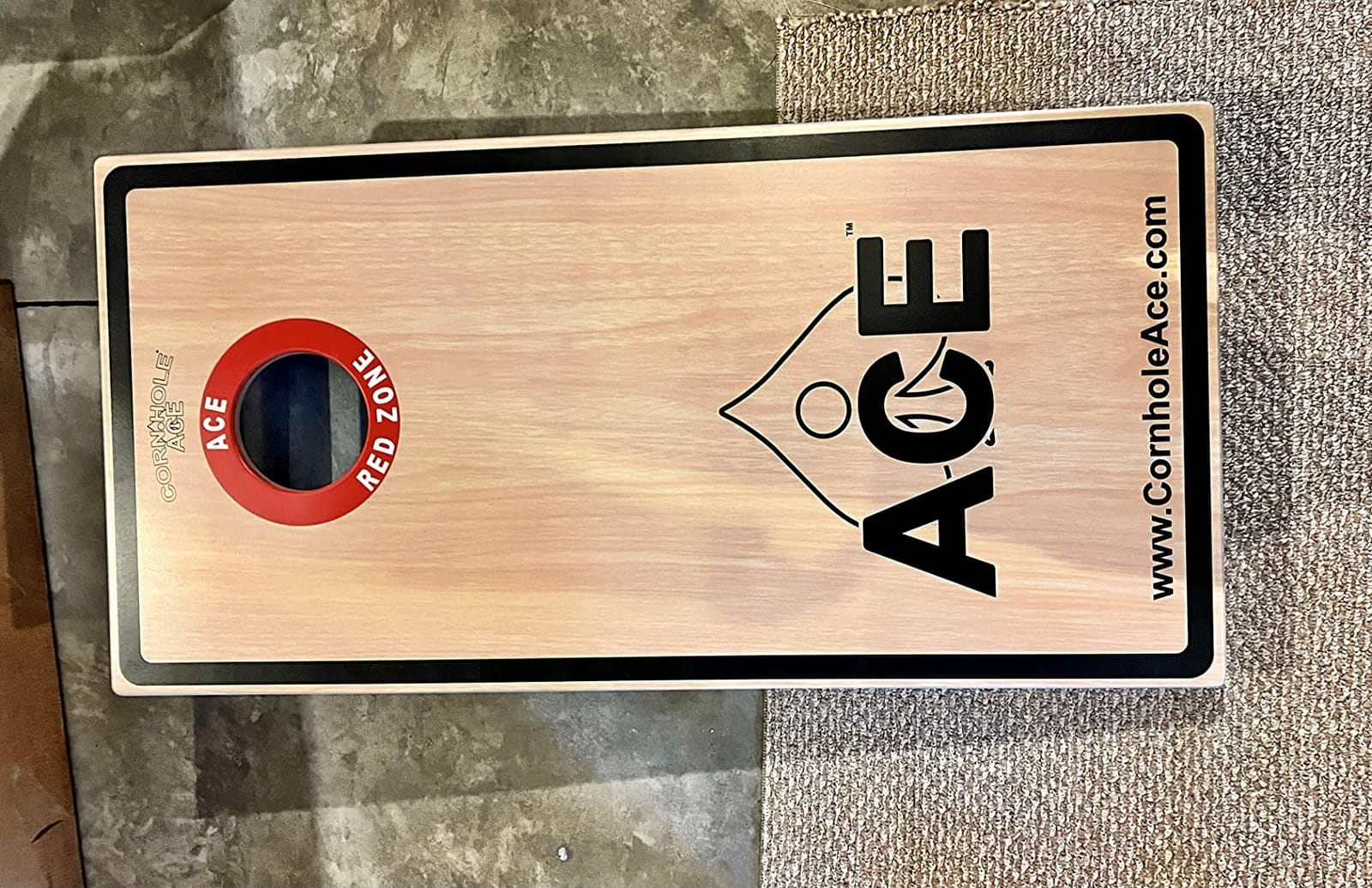 CornholeAce ACE PRO Professional Cornhole Boards - No Bounce! Triple Wide Legs, 3/4