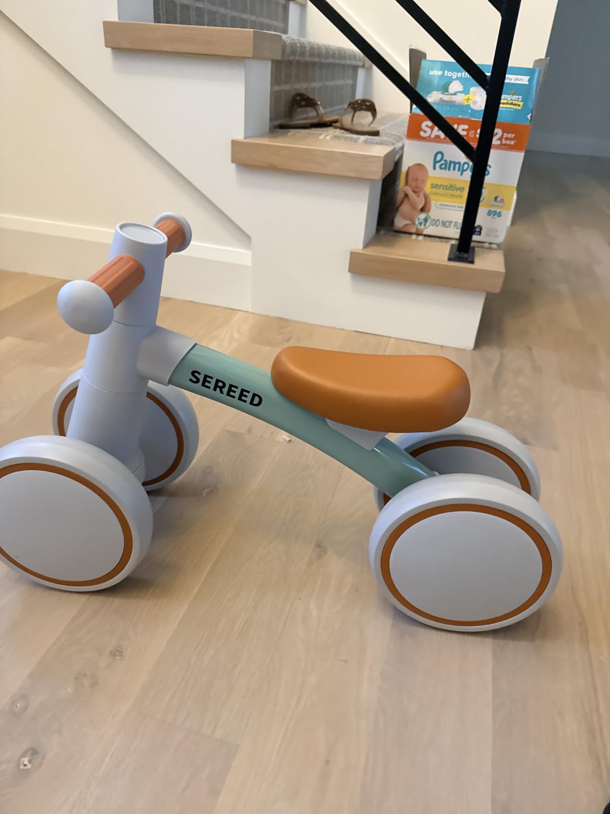 SEREED Baby Balance Bike for 1 Year Old Boys Girls 12-24 Month Toddler Balance Bike, 4 Wheels Toddler First Bike, First Birthday Gifts customer photo 1