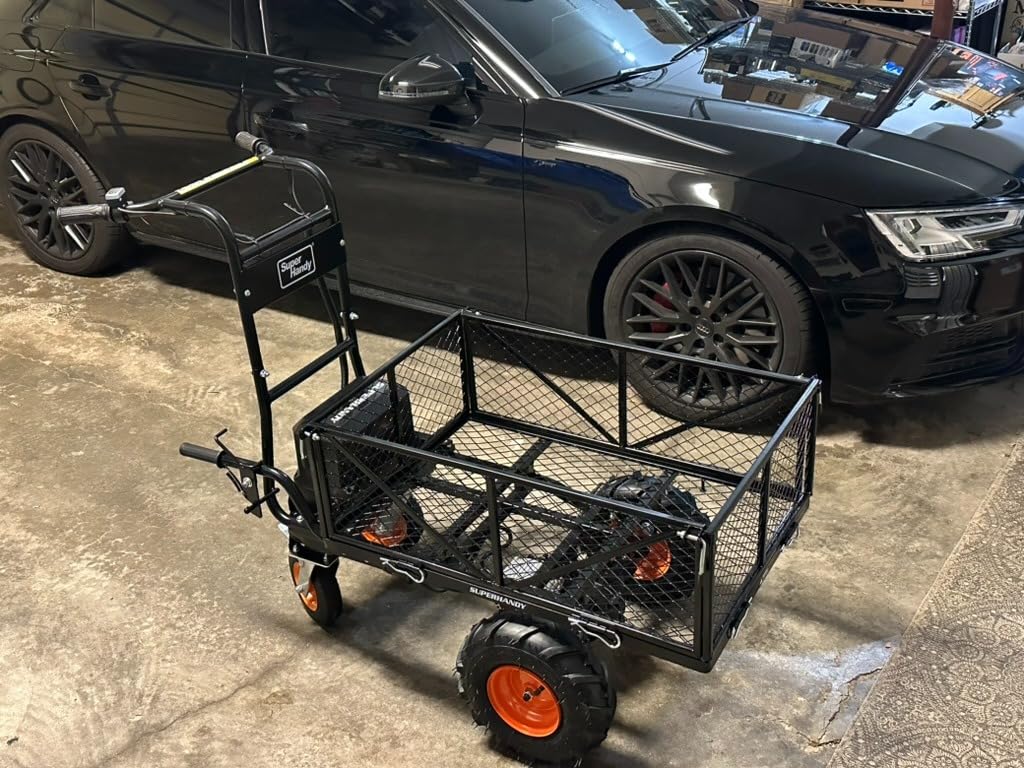 SuperHandy Utility Service Cart Power Wagon Wheelbarrow Electric 48V DC Powered 660Lbs Load and 1000Lbs+ Hauling Capacity Farm and Garden All Purpose Modular Cargo Bed customer photo 2