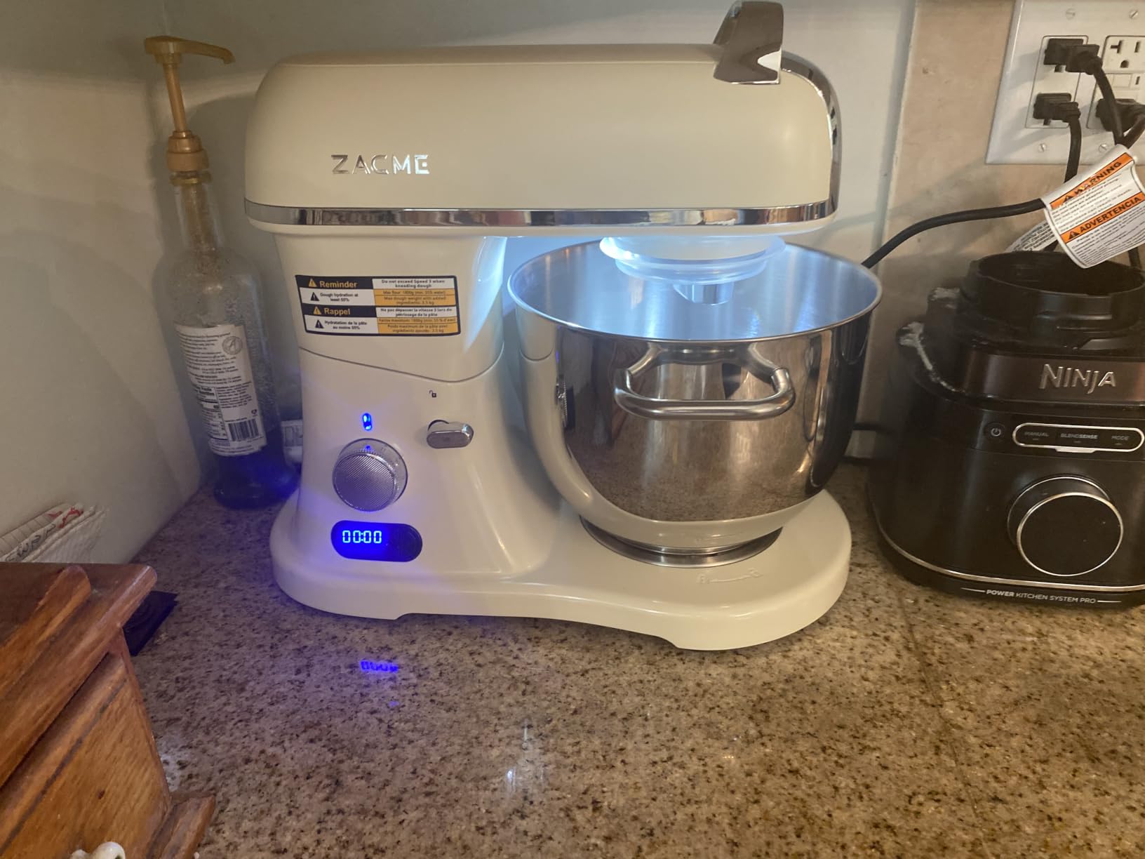 ZACME 8.4QT Commercial Stand Mixer 800W with Aluminum Die Casting Meets NSF/ANSI 8-2023, Stainless Steel 8L Bowl, Dough Hook, Whisk and Beater customer photo 1