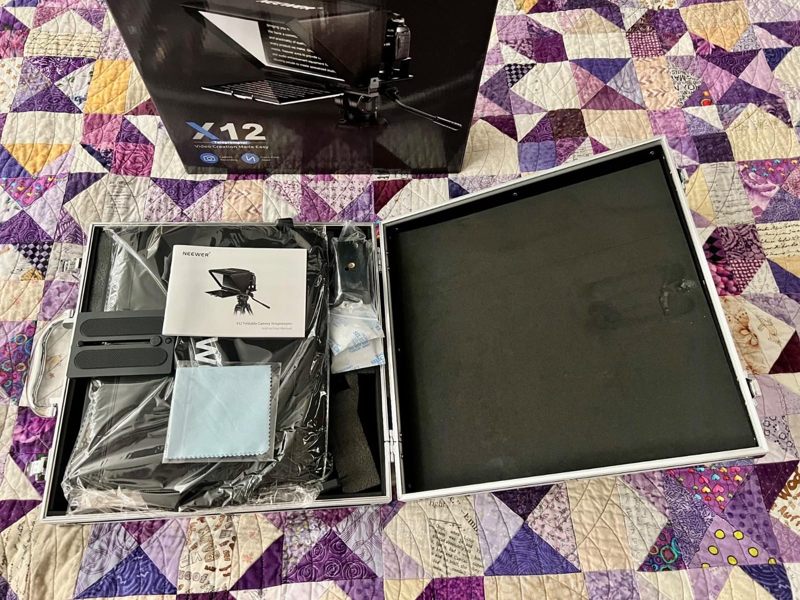 NEEWER X12 14 Inch Aluminum Alloy Teleprompter for iPad Tablet Phone Camera customer photo 1