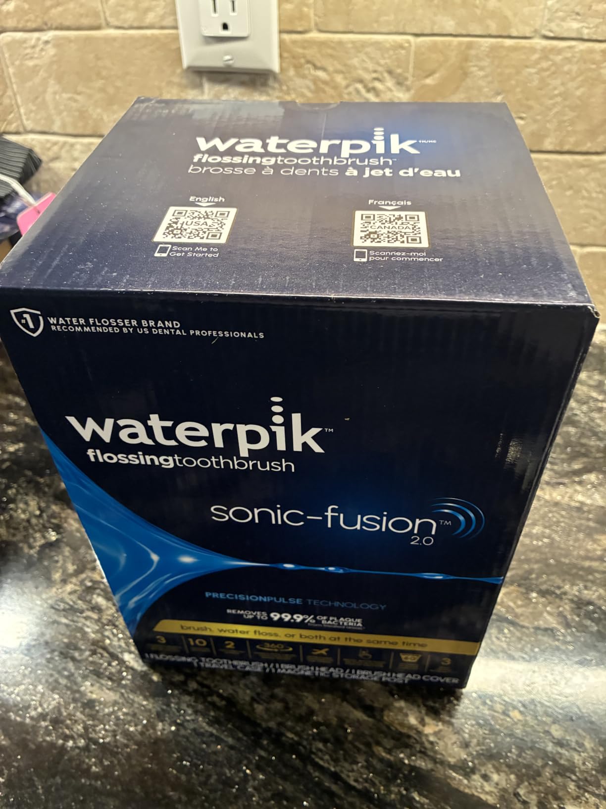 Waterpik Sonic-Fusion Flossing Electric Toothbrush Water Flosser, White | 2-in-1 Combo with 3 Modes for Daily Gum Health & Cleaning Teeth, Braces, Implants, ADA Accepted, SF-04 Packaging May Vary customer photo 1
