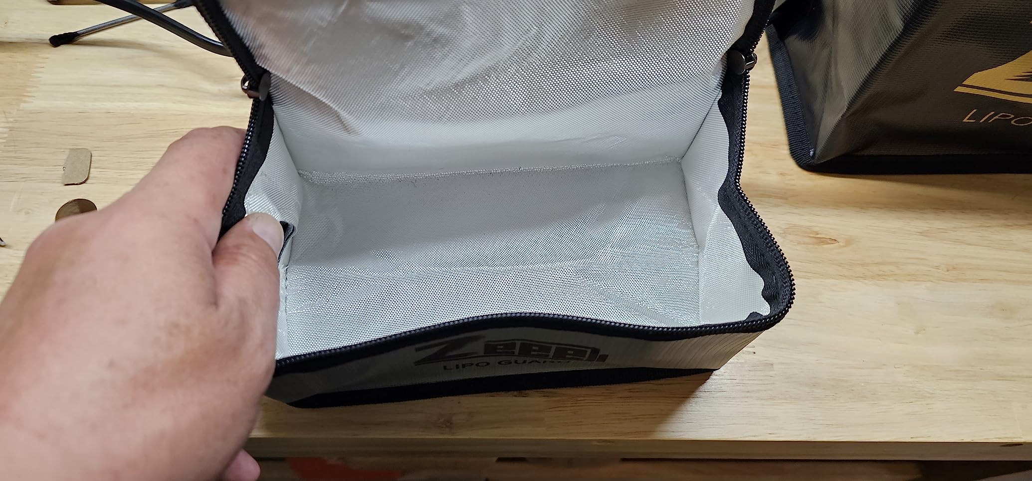 Zeee Lipo Bag Fireproof Battery Safe Bag Explosionproof Bag Lipo Battery Storage Guard Safe Pouch for Charge and Storage (2 Pack) customer photo 1