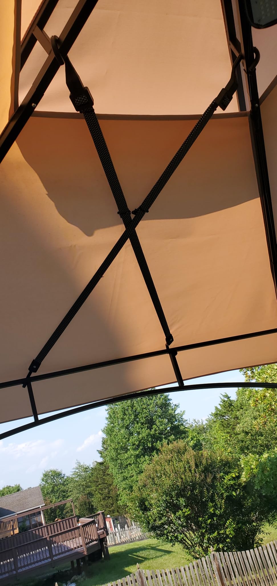 AECOJOY 8' x 5' Outdoor Grill Gazebo, 2-Tier BBQ Gazebo Canopy, Beige customer photo 1