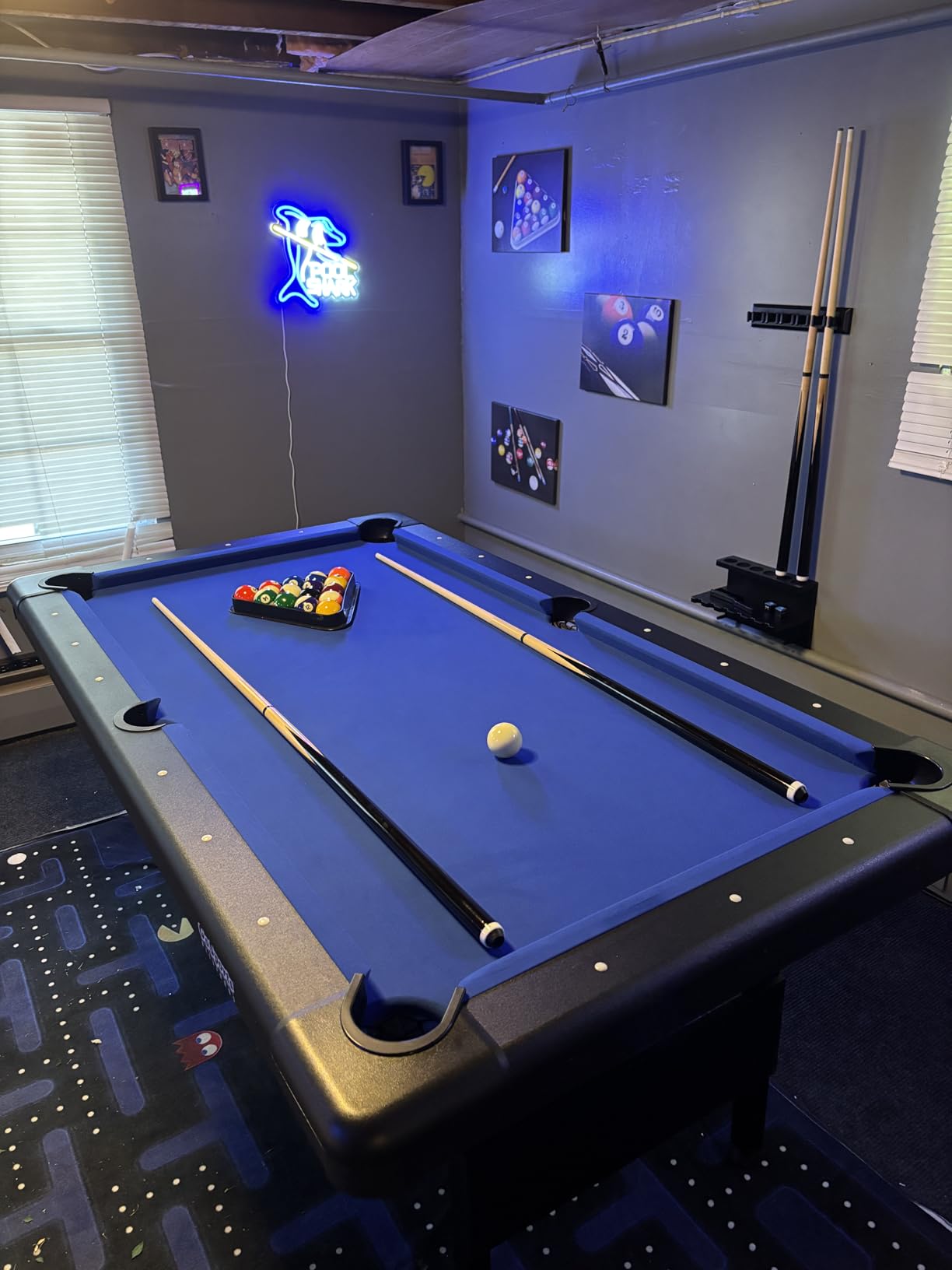 GoSports Billiards Game Table - Foldable Design, Includes Full Set of Pool Balls, 2 Cue Sticks, Chalk, and Felt Brush customer photo 1