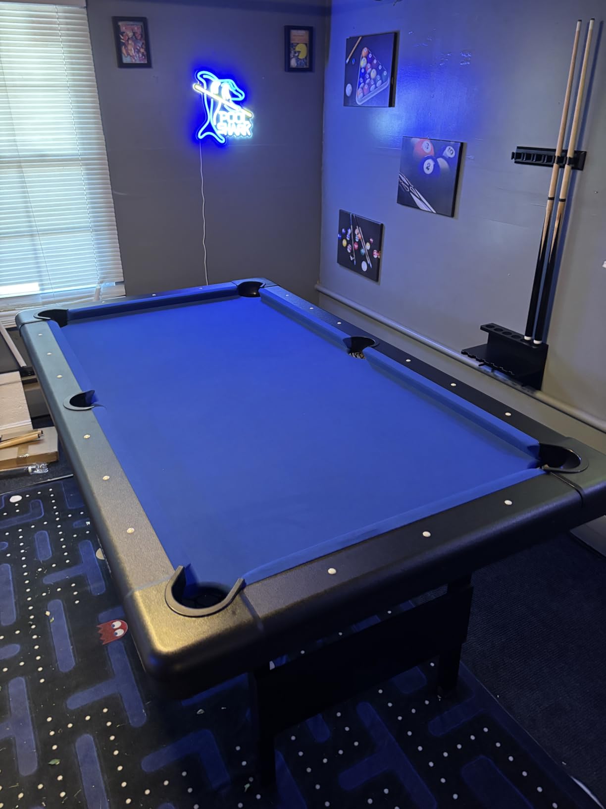 GoSports Billiards Game Table - Foldable Design, Includes Full Set of Pool Balls, 2 Cue Sticks, Chalk, and Felt Brush customer photo 2