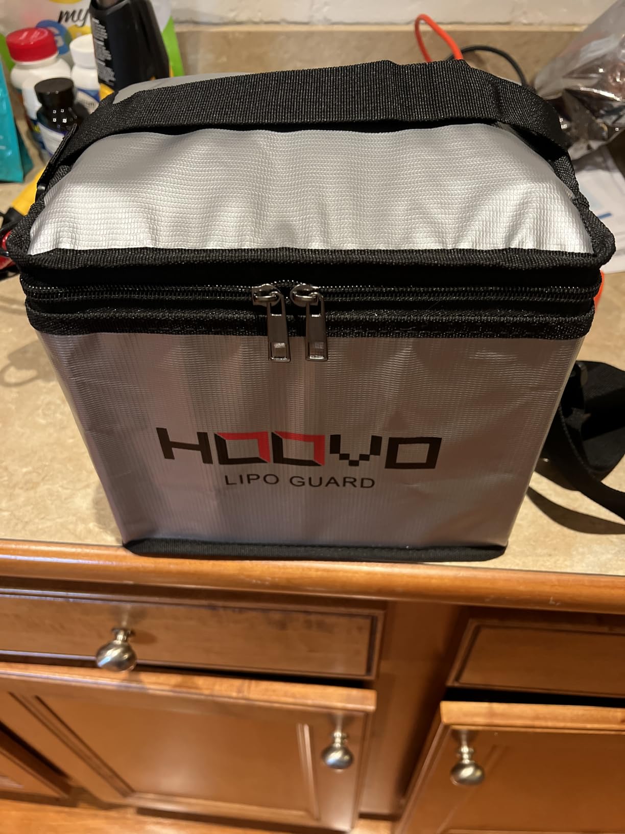 HOOVO Lipo Bag Fireproof Explosionproof Lipo Battery Safe Bag | LiPo Guard Safe Bag for Lipo Battery Storage and Charging with Double Zipper customer photo 2